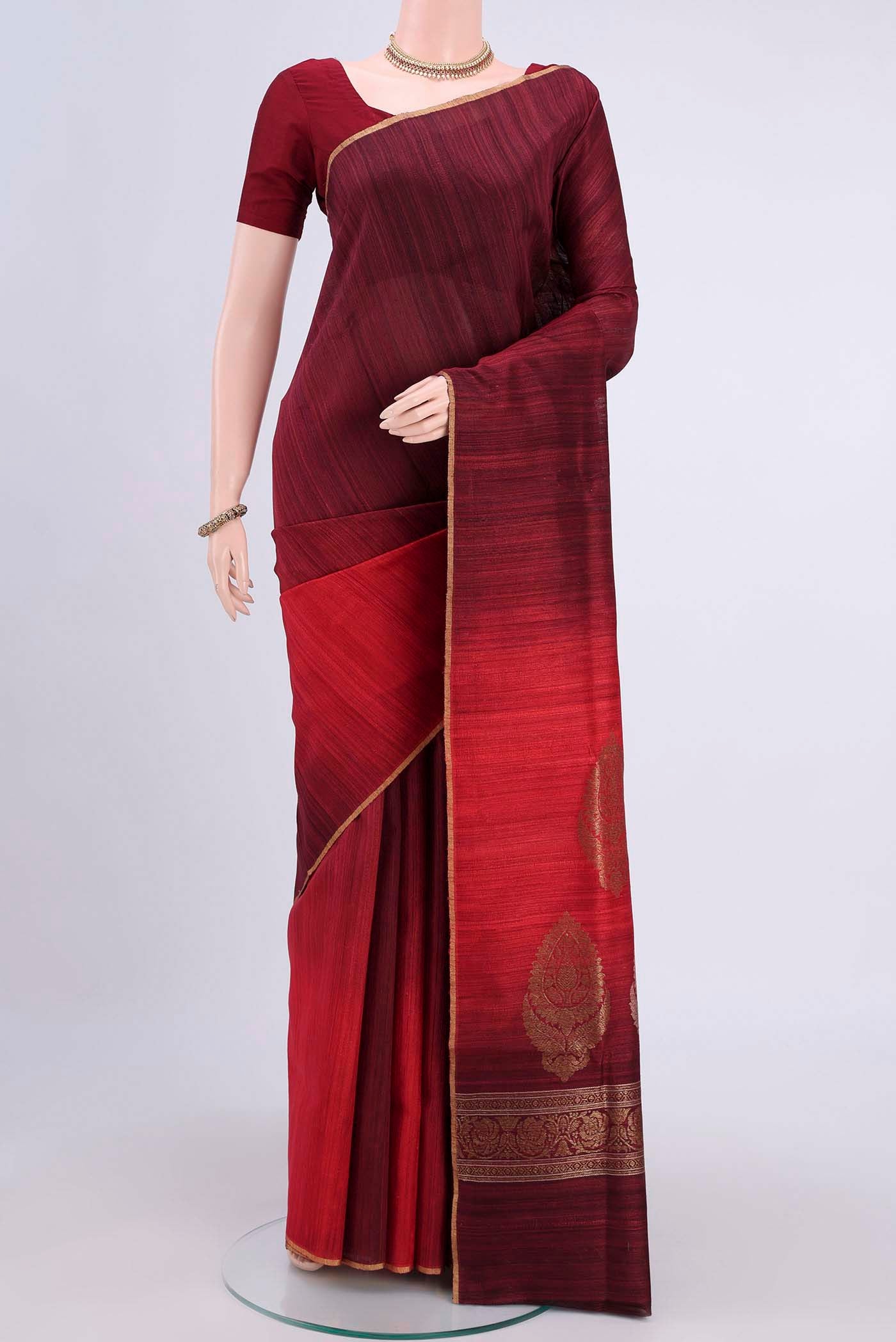 Multi Color Banarasi Tussar Silk Saree