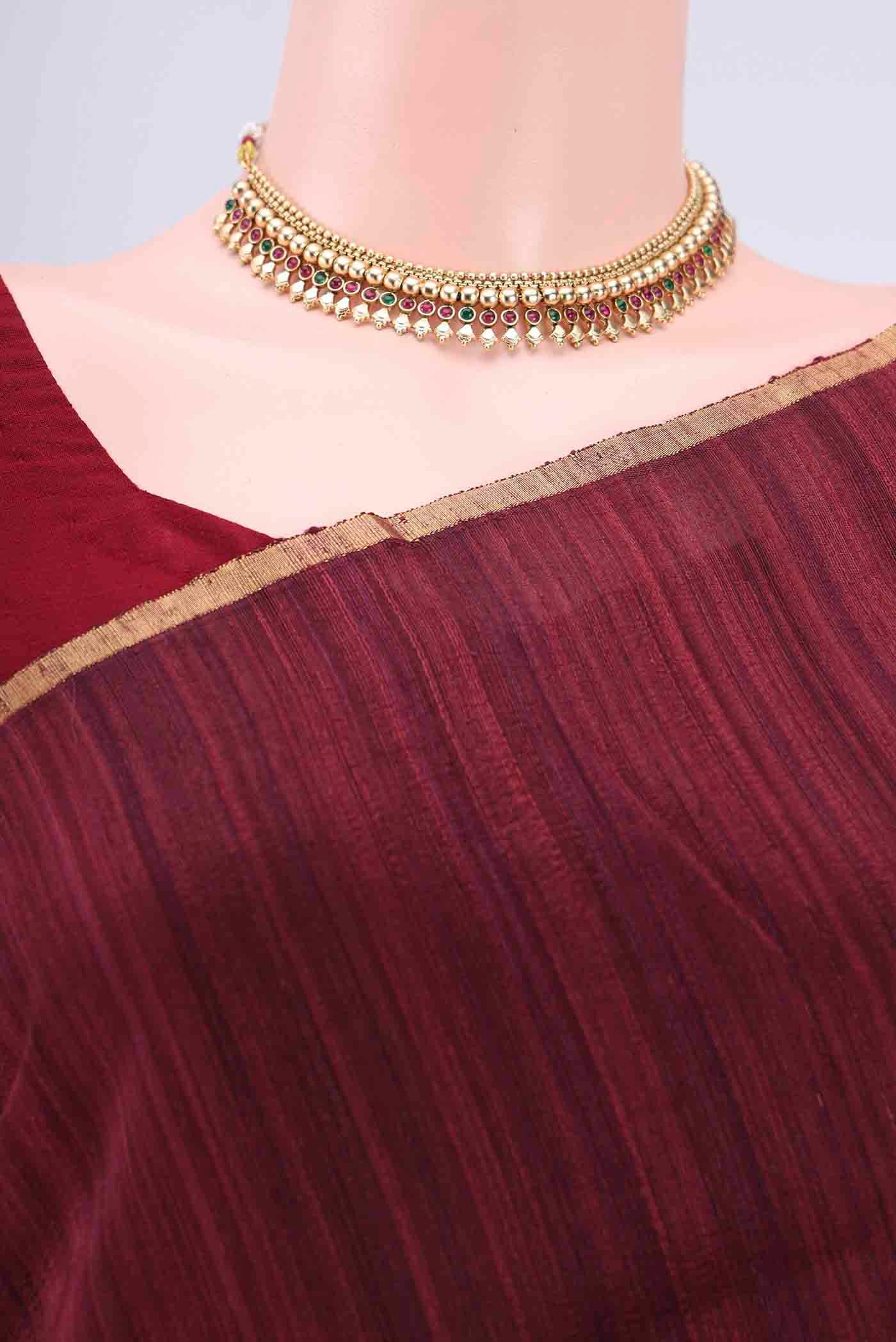 Multi Color Banarasi Tussar Silk Saree - Image 2