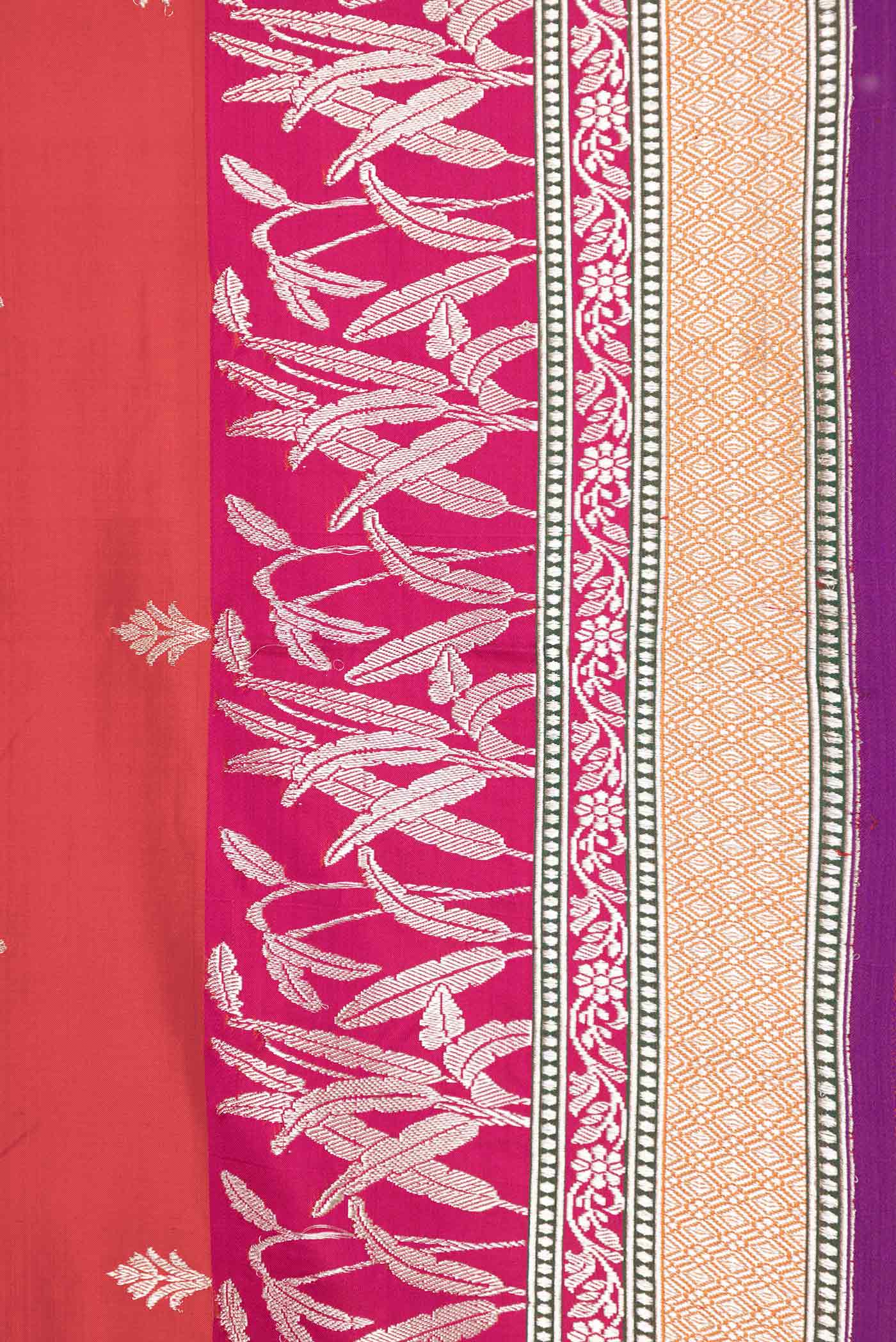 Red Dual Tone Banarasi Silk Saree - Image 3