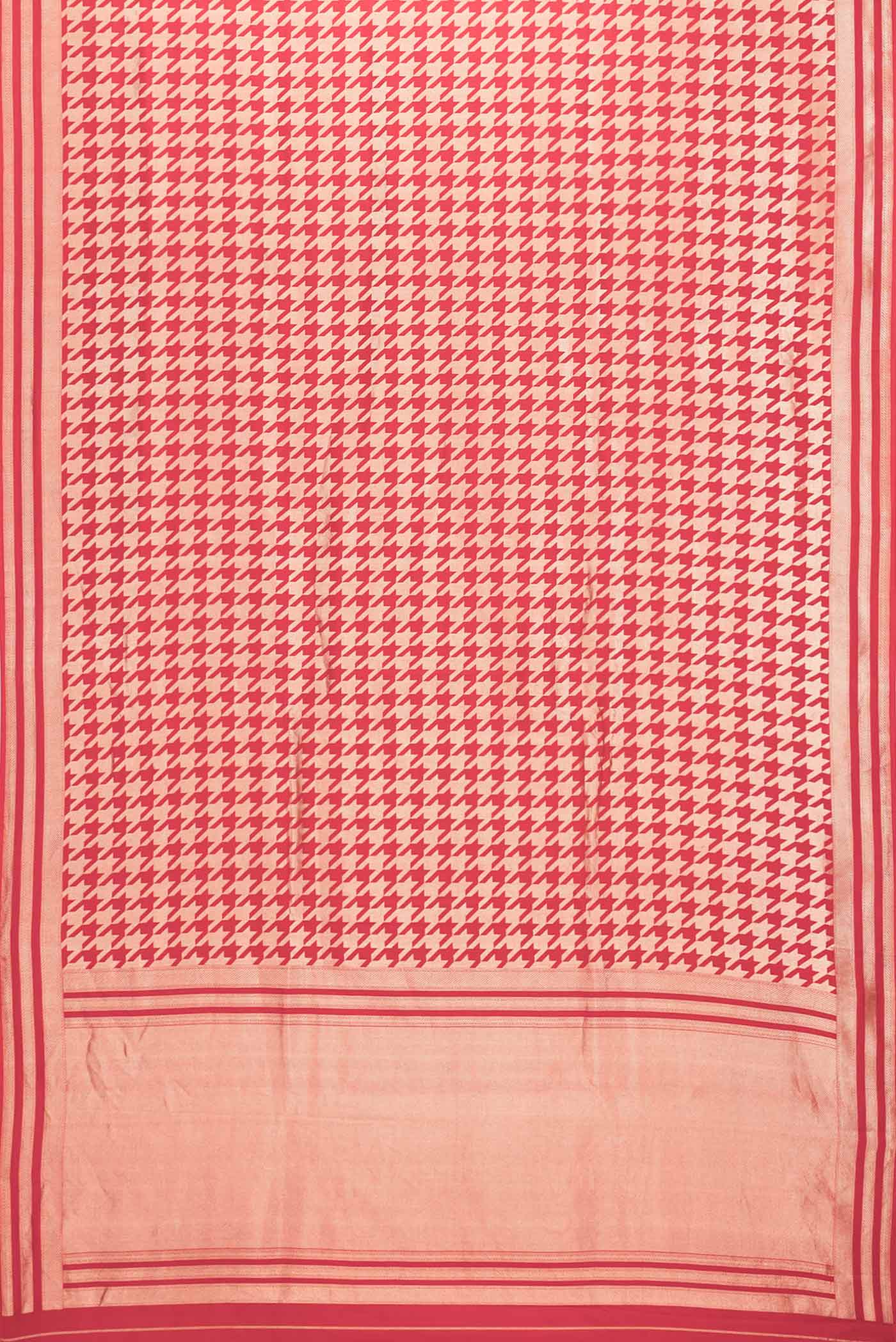 Red Banarasi Silk Saree - Image 6