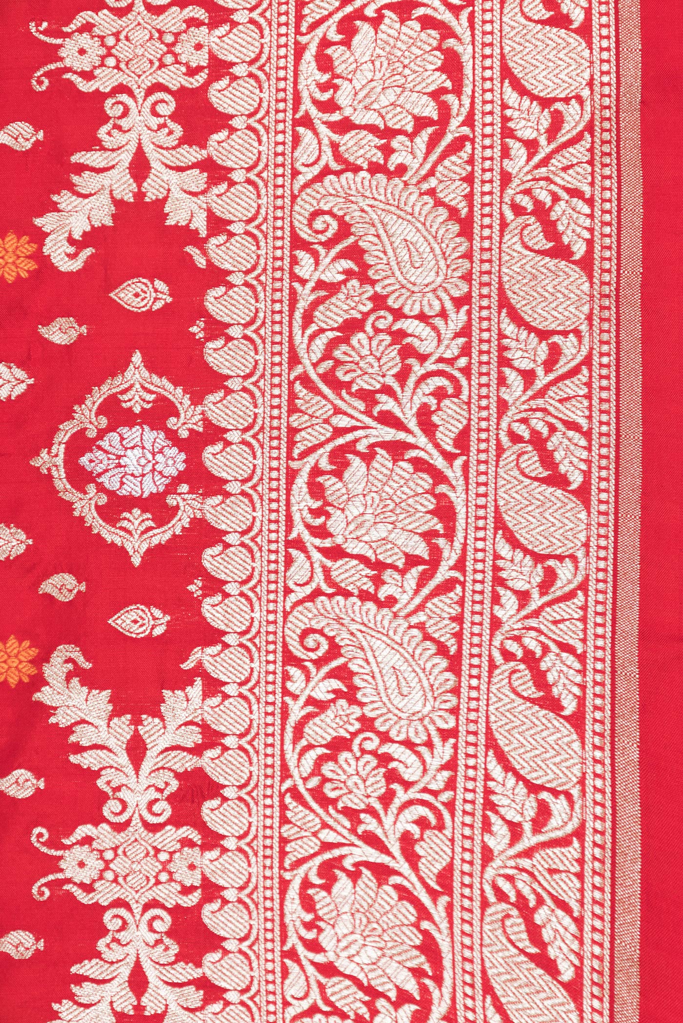 Red Banarasi Silk Saree - Image 3
