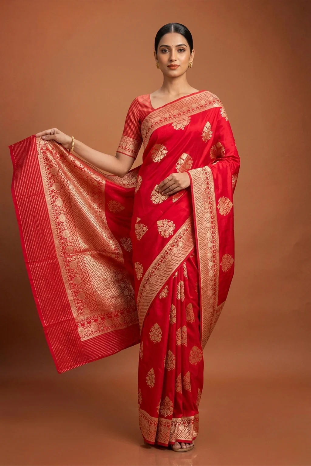 Red Banarasi Silk Saree