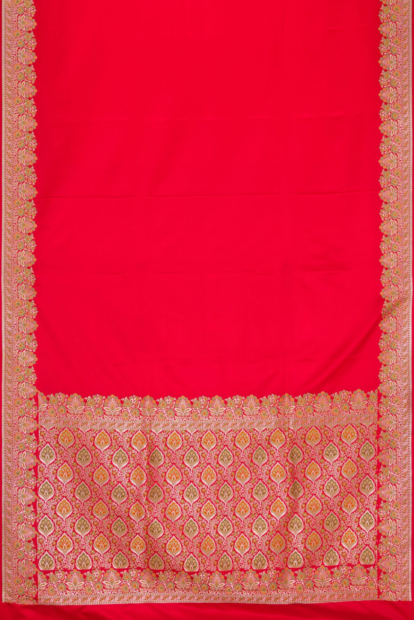 Red Blended Banarasi Silk Saree