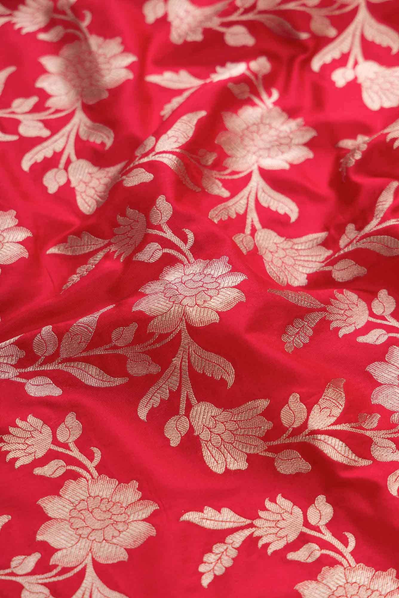 Red Dual Tone Banarasi Silk Saree - Image 3