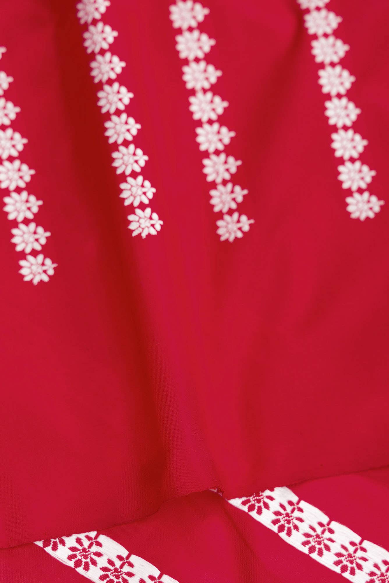 Red Dual Tone Banarasi Silk Saree - Image 6