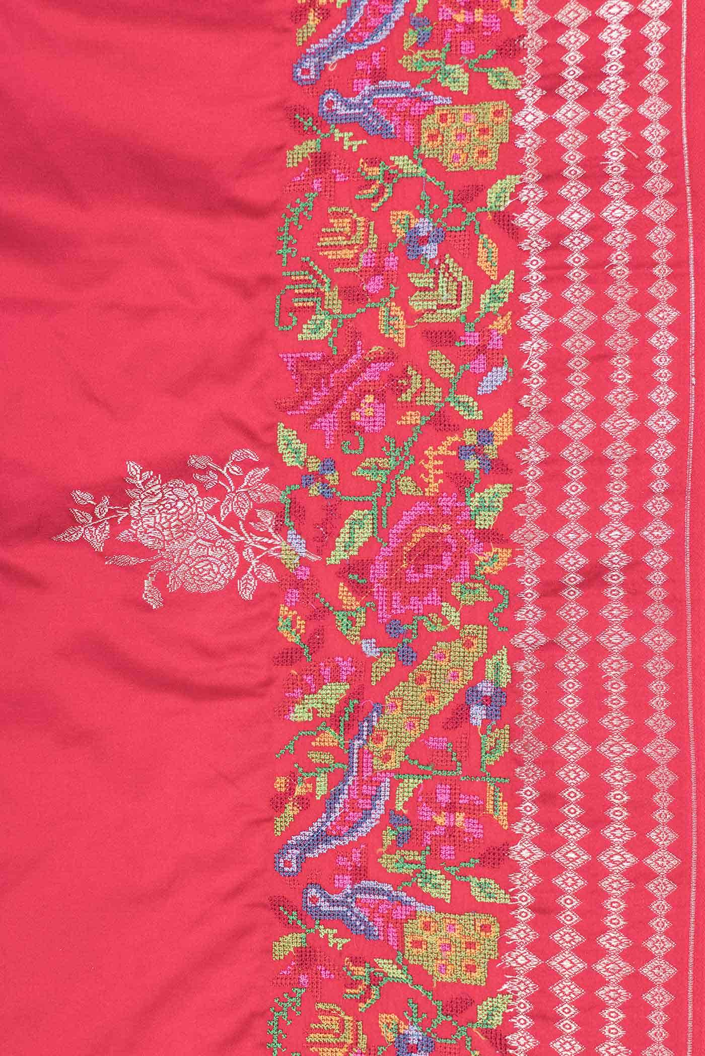 Red Dual Tone Banarasi Silk Saree - Image 3