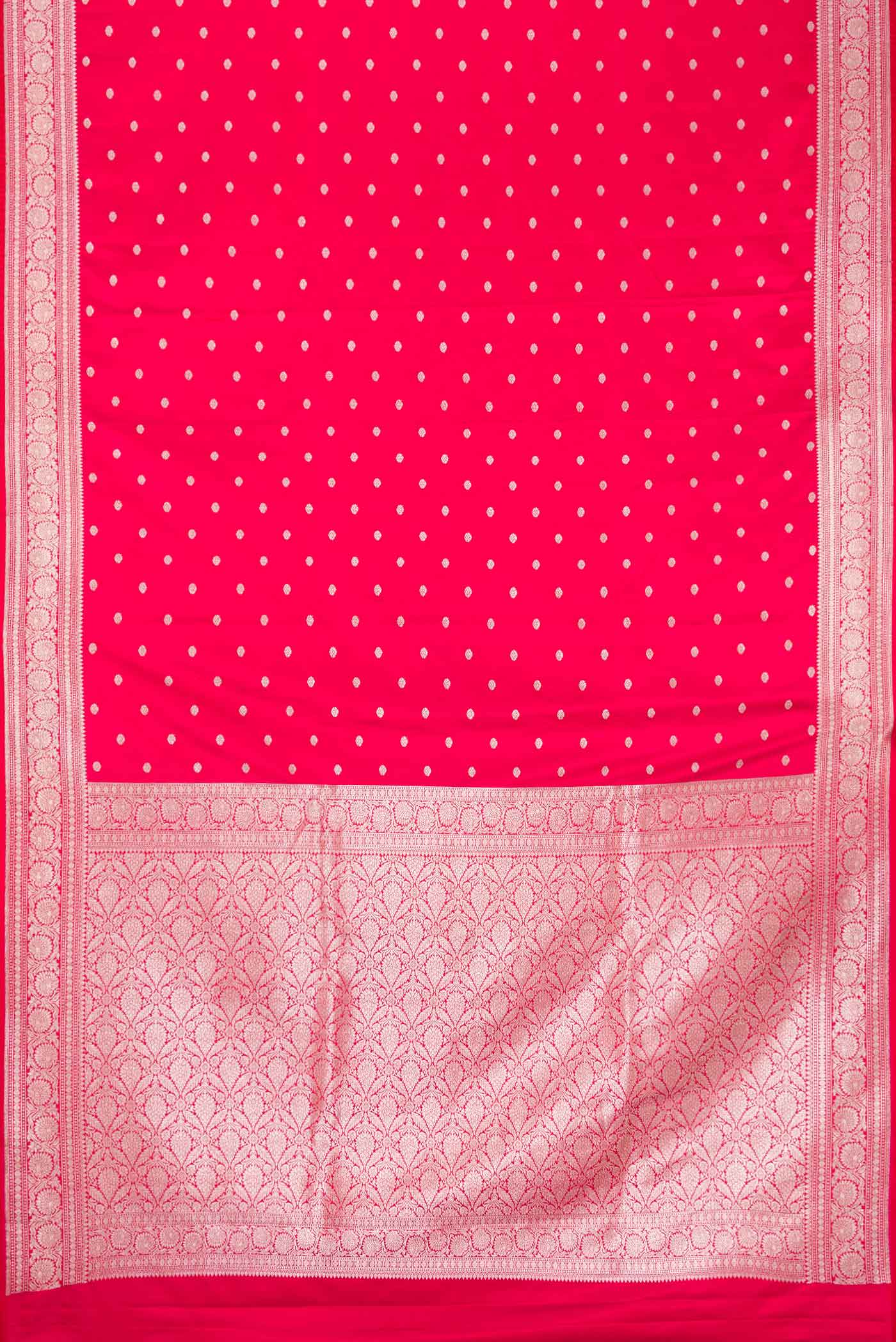 Red Blended Banarasi Silk Saree - Image 3