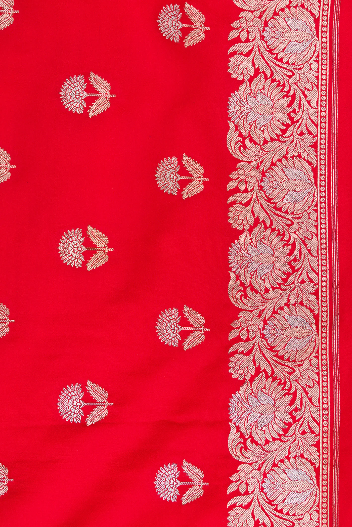 Red Blended Banarasi Silk Saree - Image 3