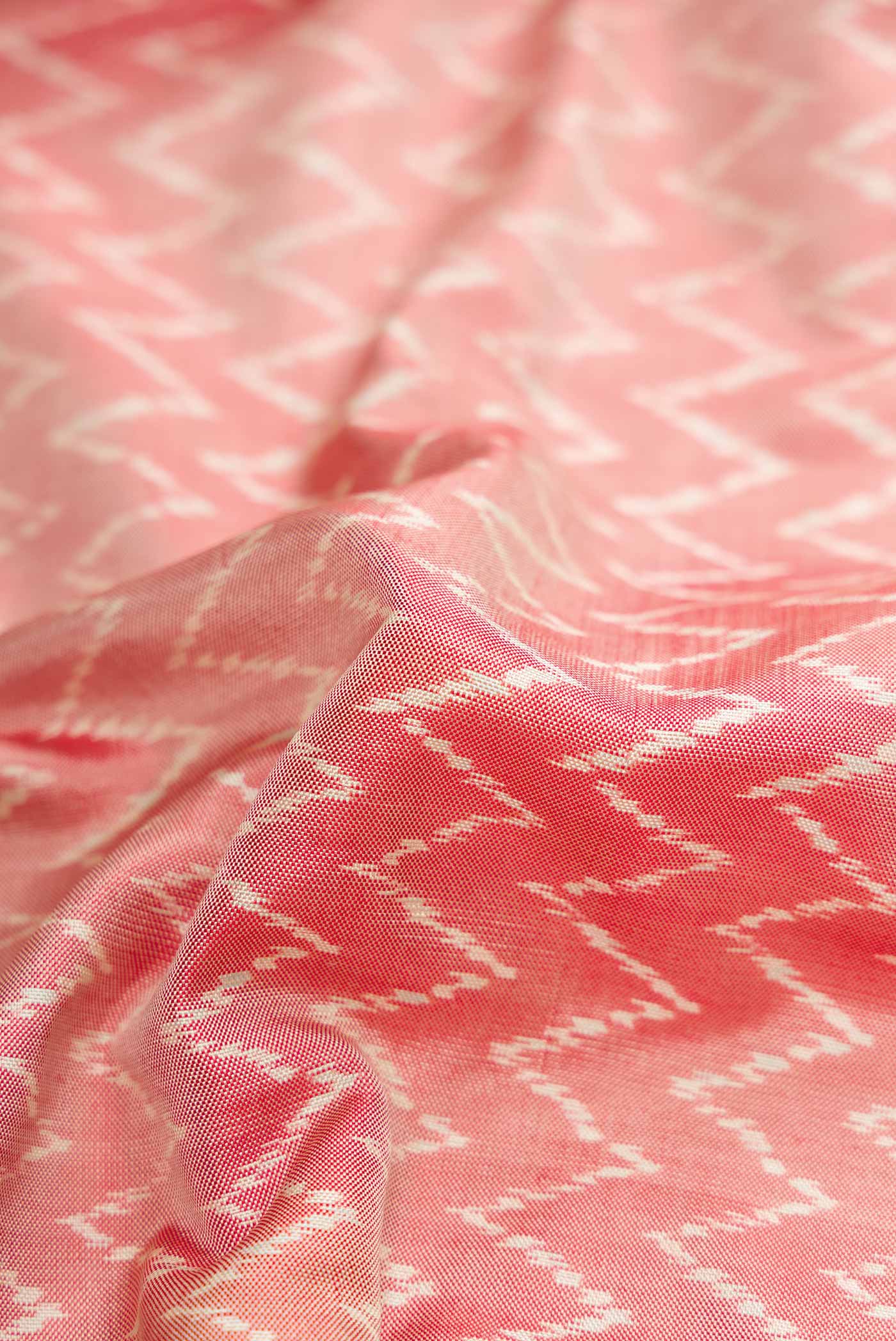 Coral Pochampally Silk Saree - Image 2