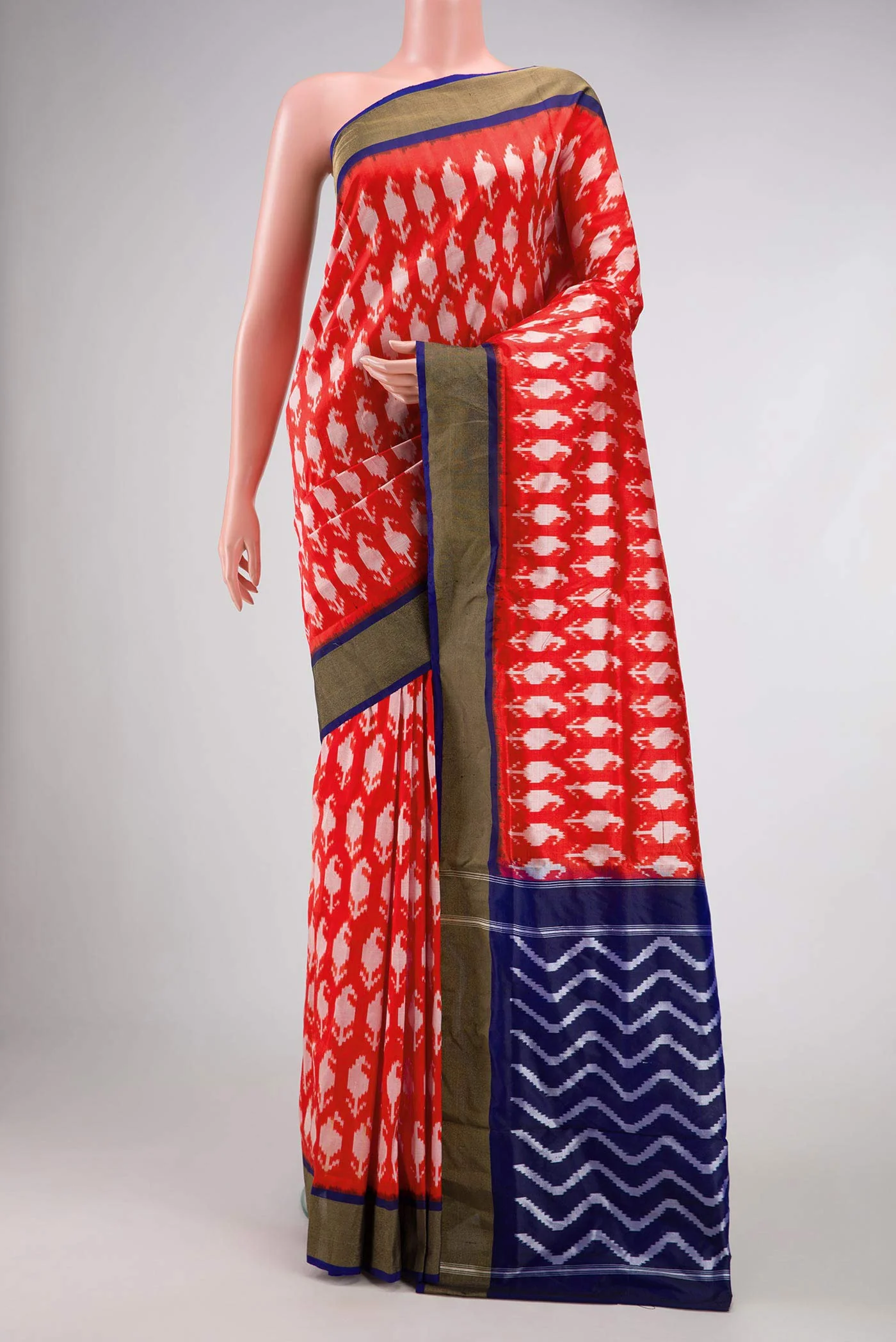 Red Pochampally Silk Saree