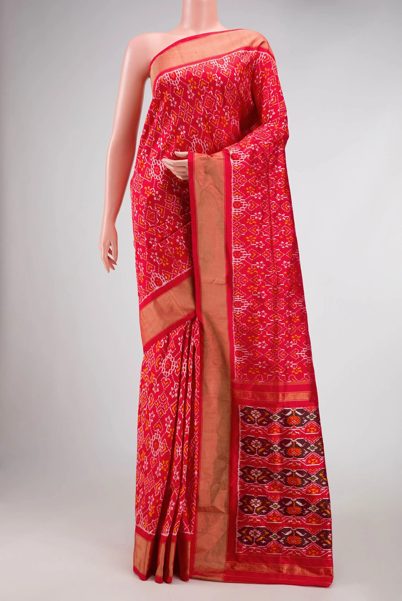 Red Pochampally Silk Saree