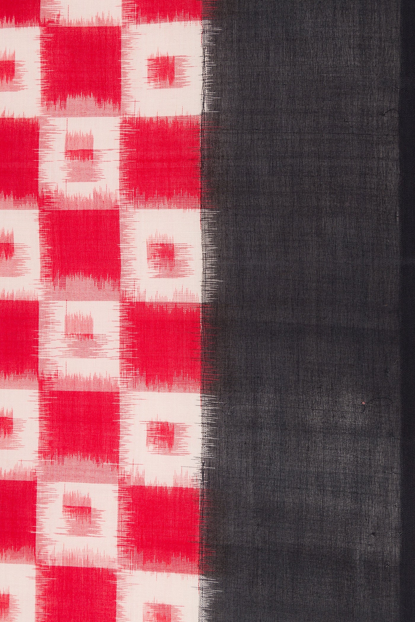 Red Pochampally Cotton Saree - Image 3