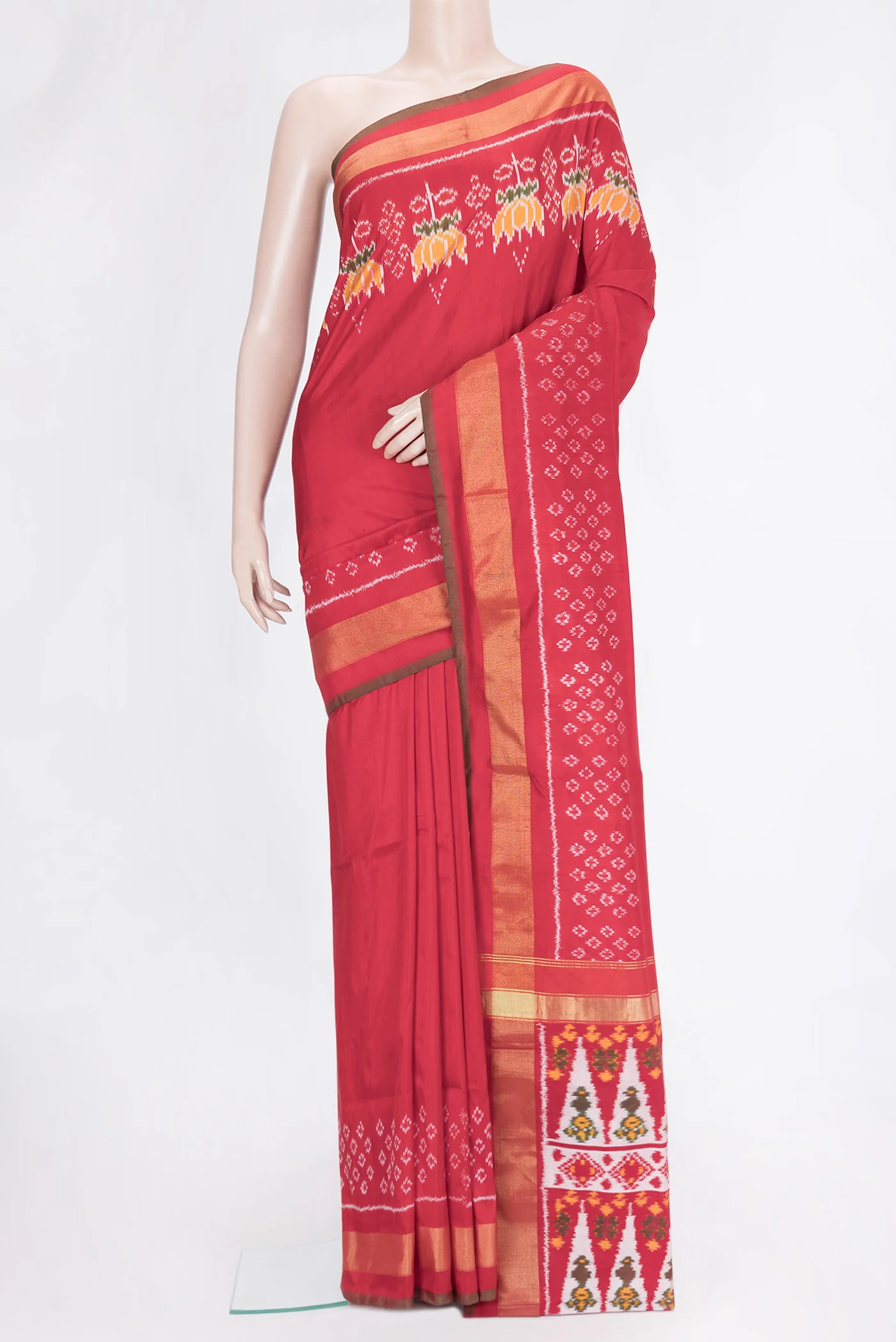 Red Pochampally Silk Saree