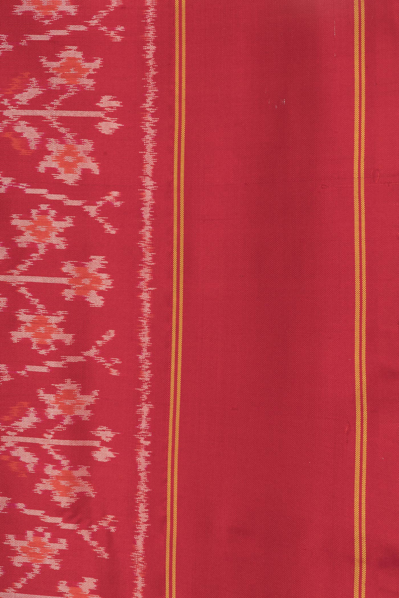 Red Pochampally Silk Saree - Image 3