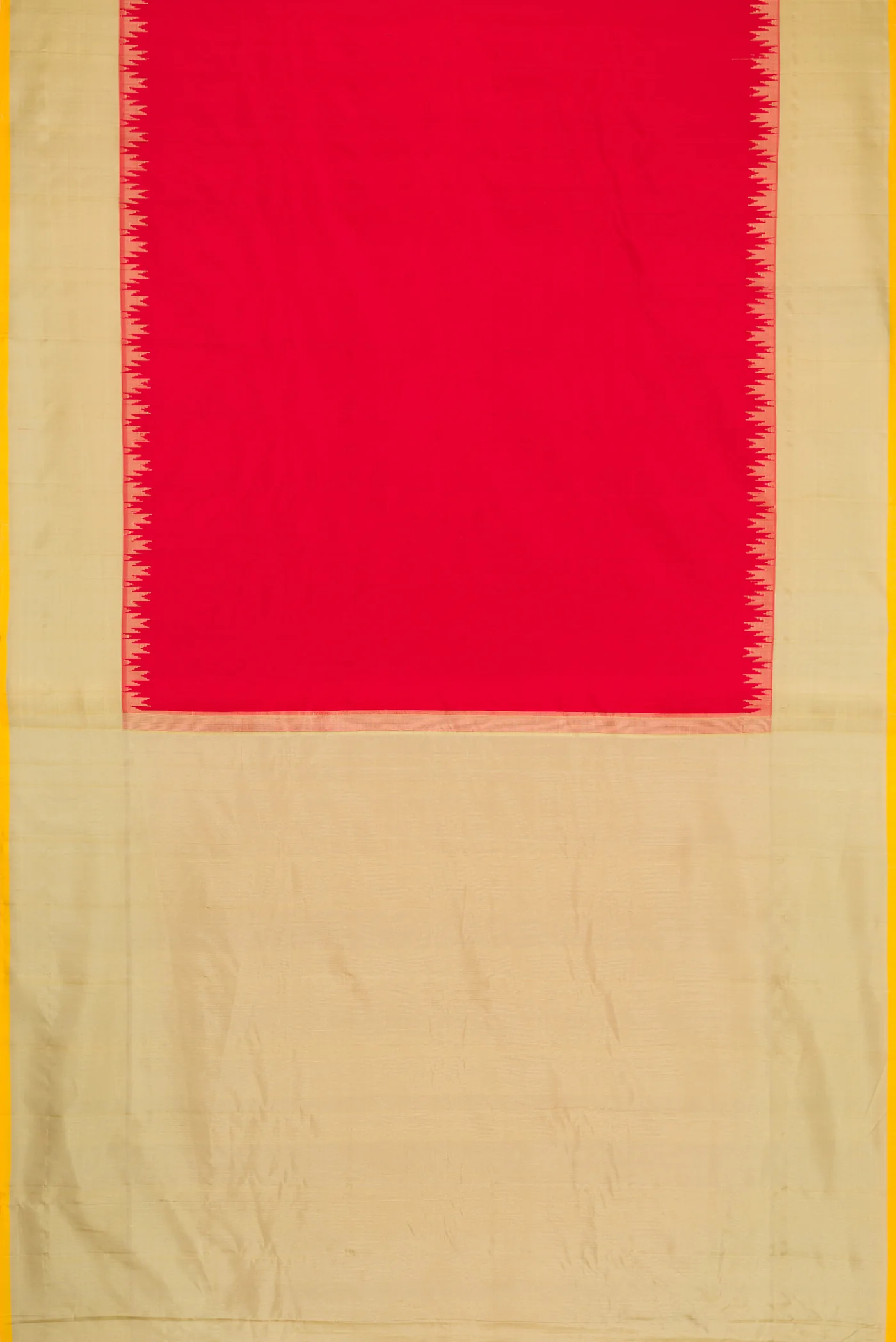 Red Gadwal Silk Saree - Image 6