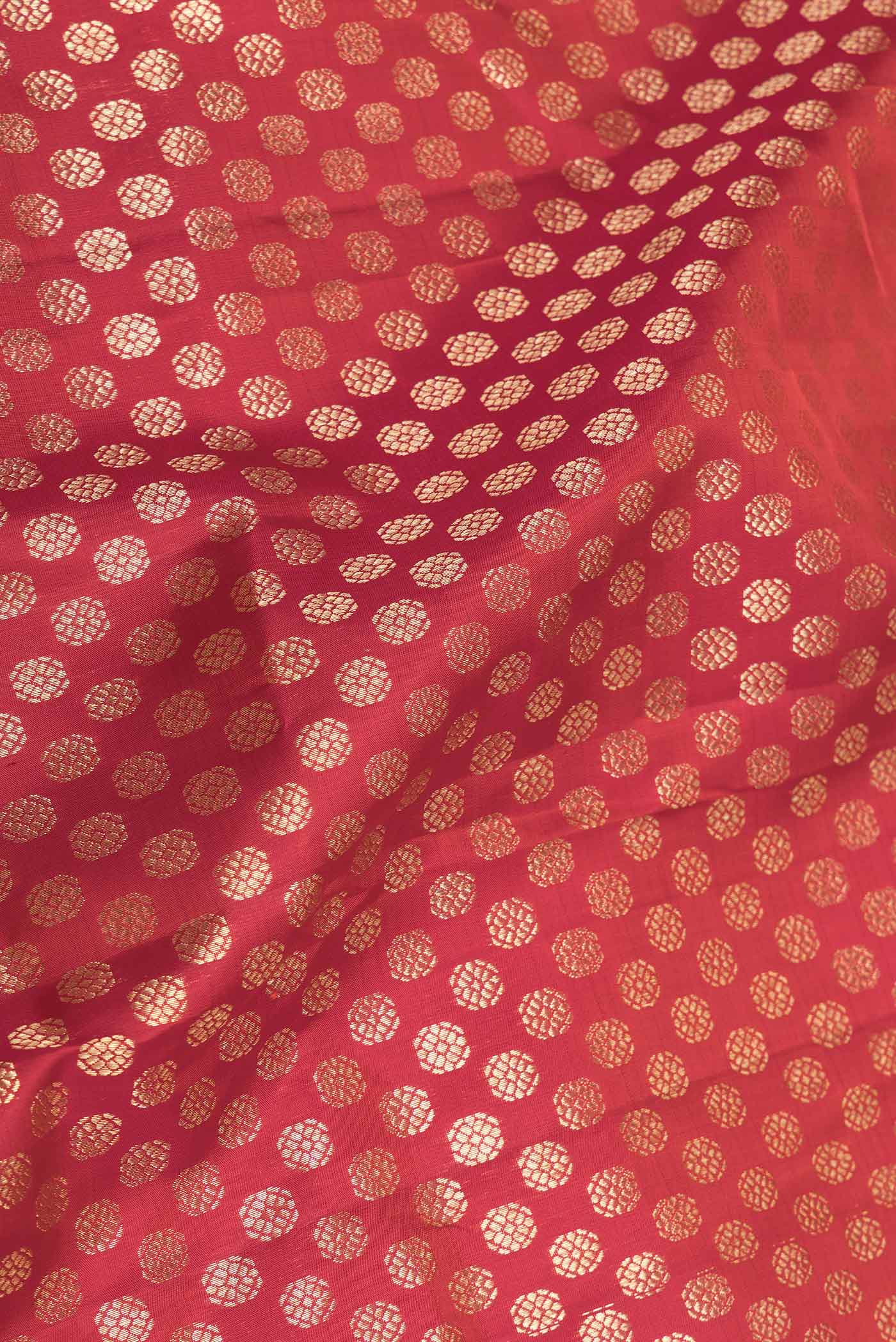 Red Dual Tone Kanchipuram Saree - Image 2