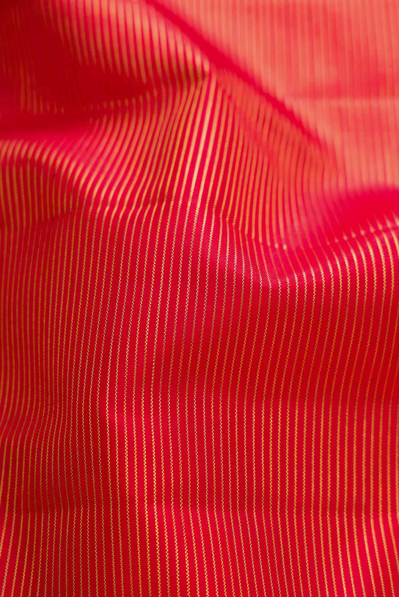 Red Dual Tone Kanchipuram Silk Saree - Image 2