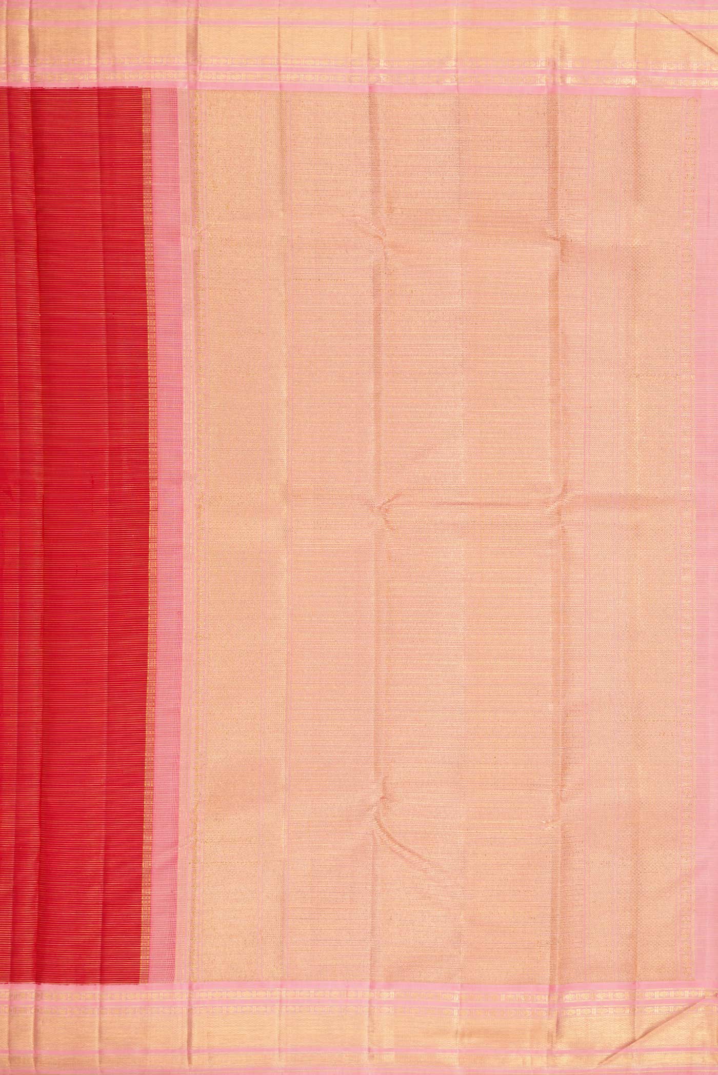 Red Dual Tone Kanchipuram Silk Saree - Image 7