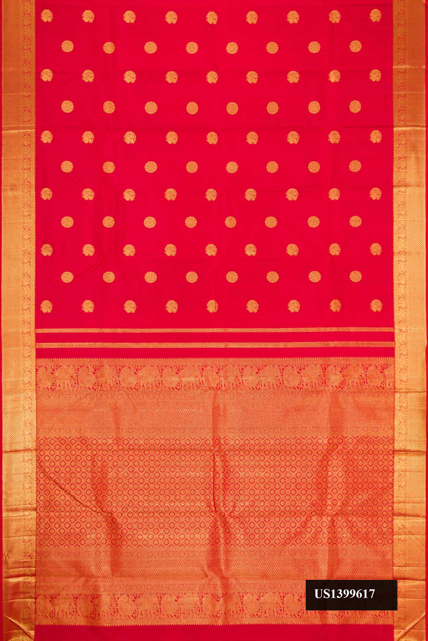 Red Dual Tone Kanchipuram Silk Saree
