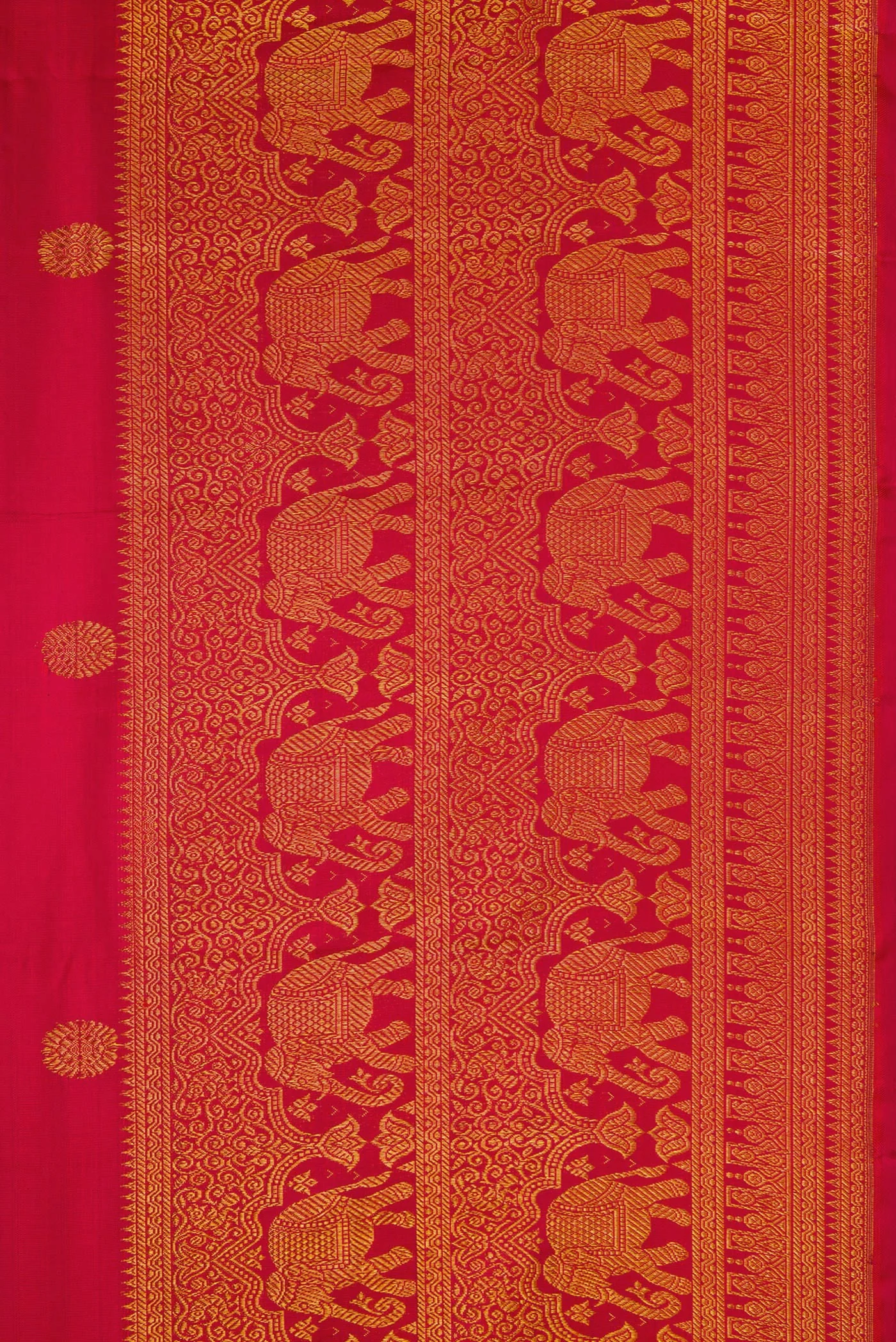 Red Kanchipuram Silk Saree - Image 3