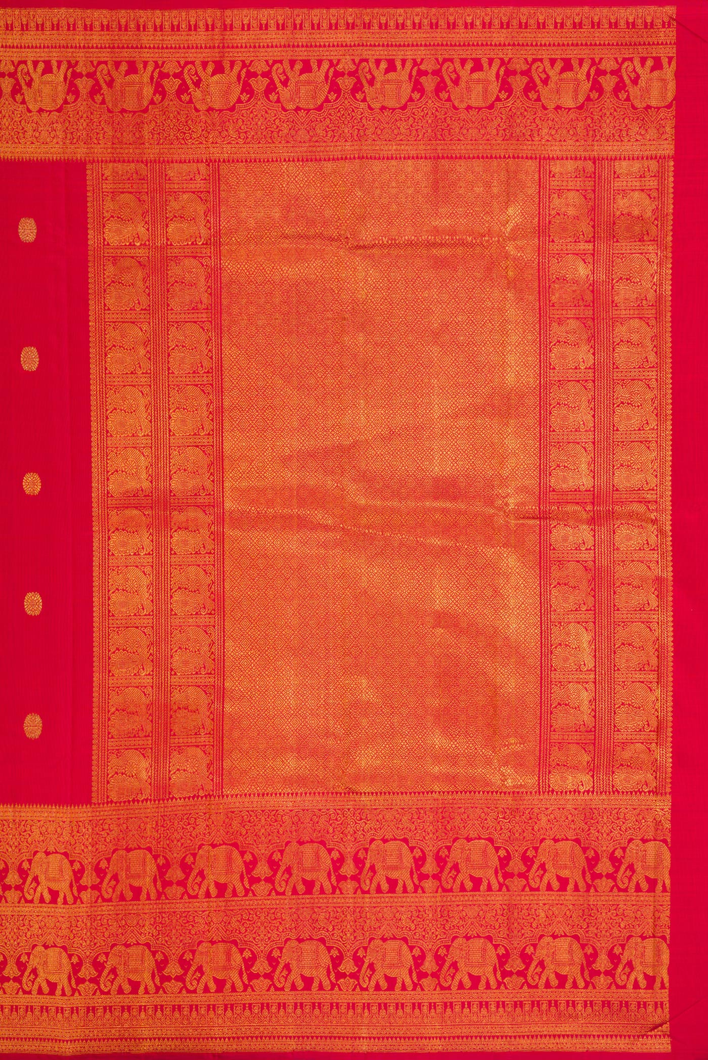 Red Kanchipuram Silk Saree - Image 7