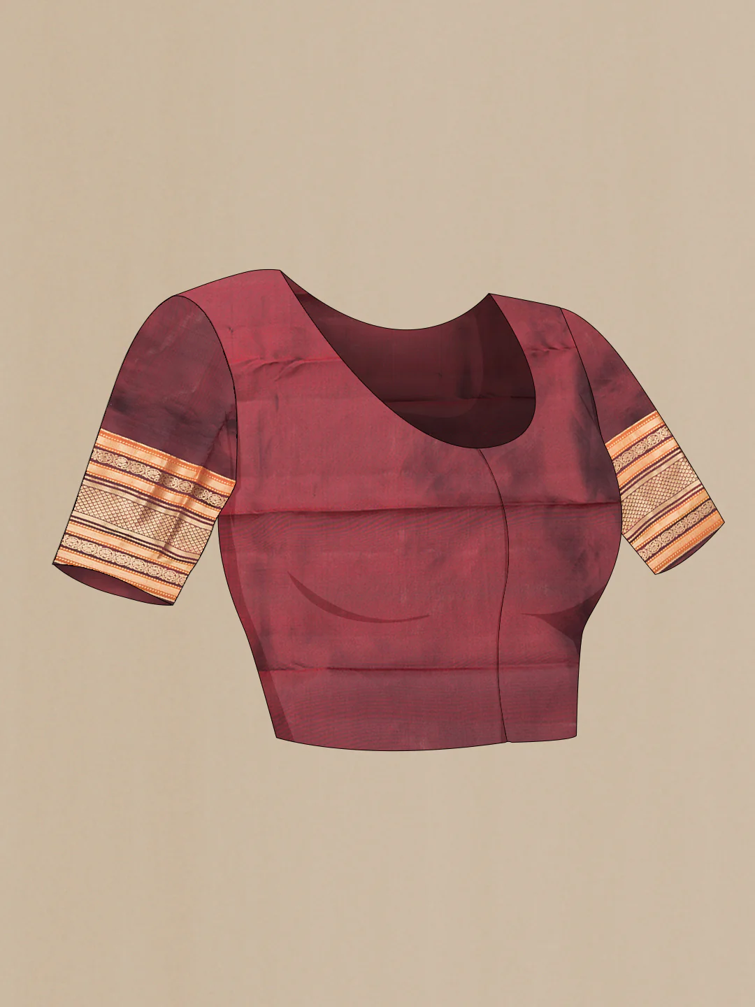 Red Kanchipuram Silk Saree - Image 5