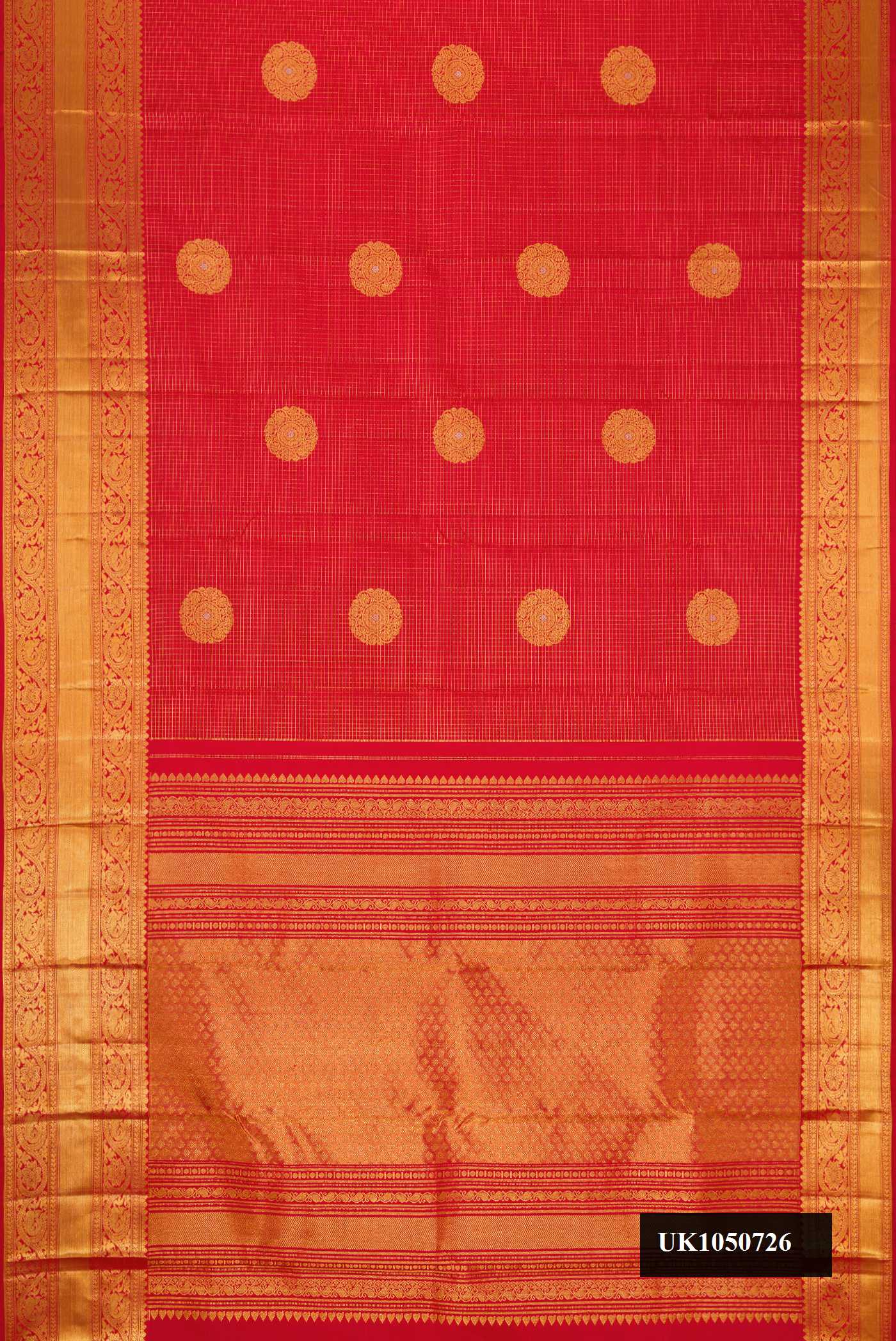 Red Dual Tone Kanchipuram Silk Saree