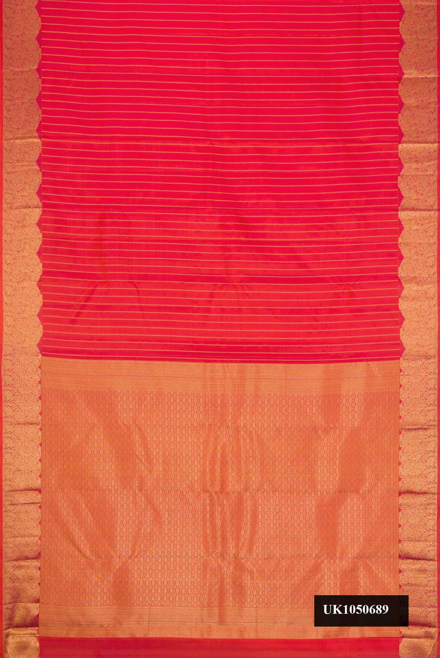 Red Dual Tone Kanchipuram Silk Saree