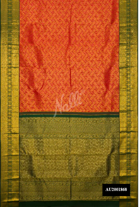 Red Dual Tone Kanchipuram Silk Saree