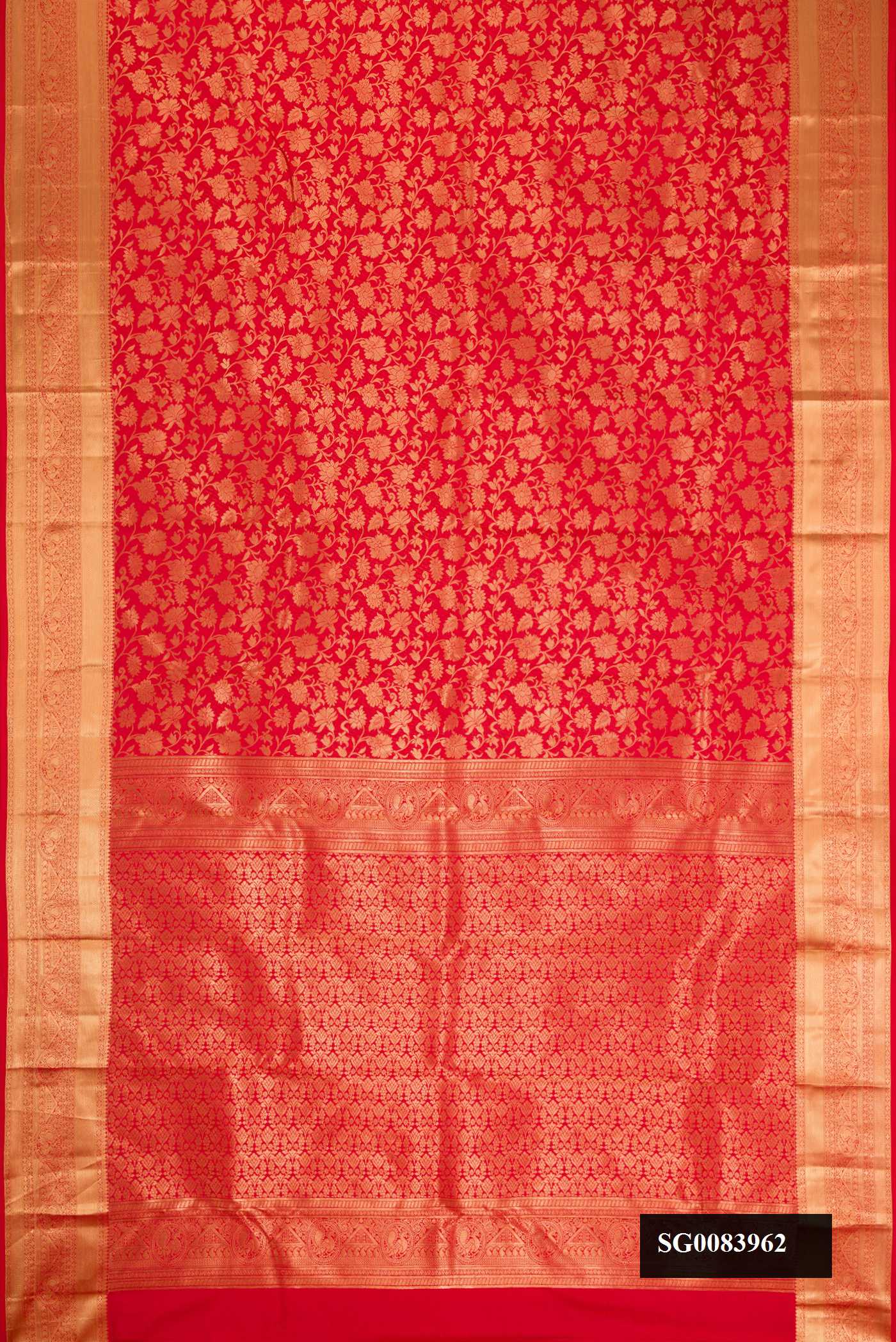 Red Dual Tone Kanchipuram Silk Saree