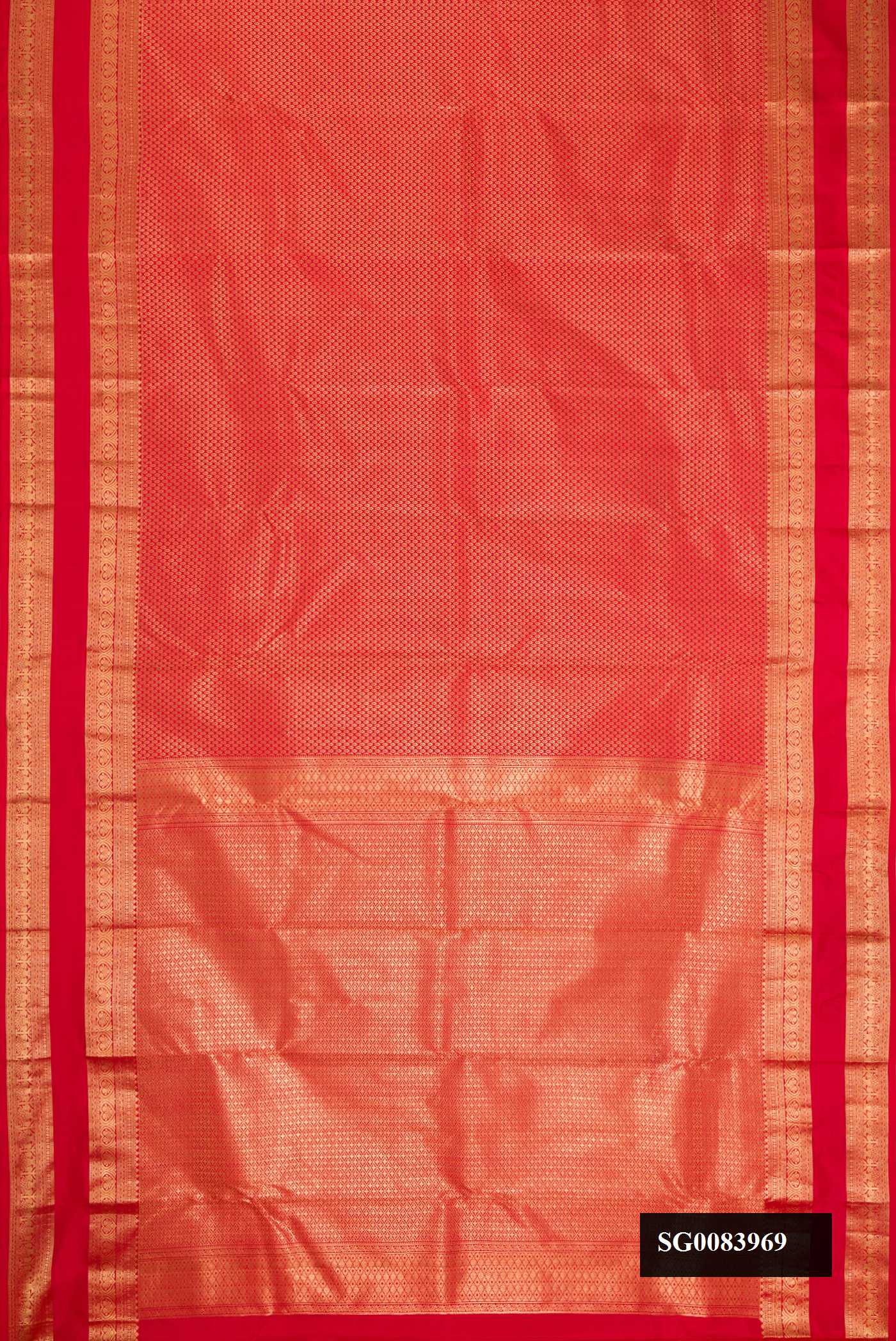 Red Dual Tone Kanchipuram Silk Saree