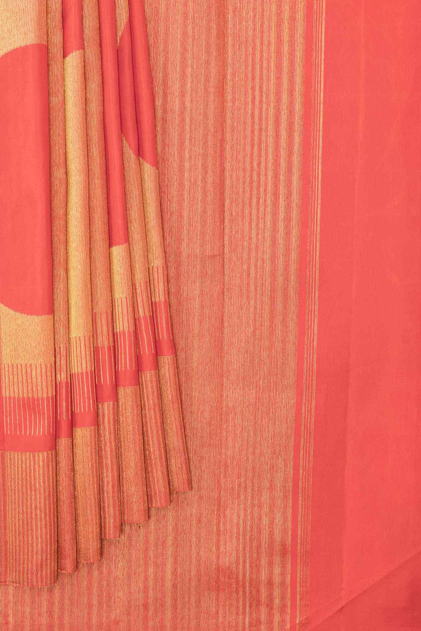 Red Dual Tone Kanchipuram Silk Saree - Image 2