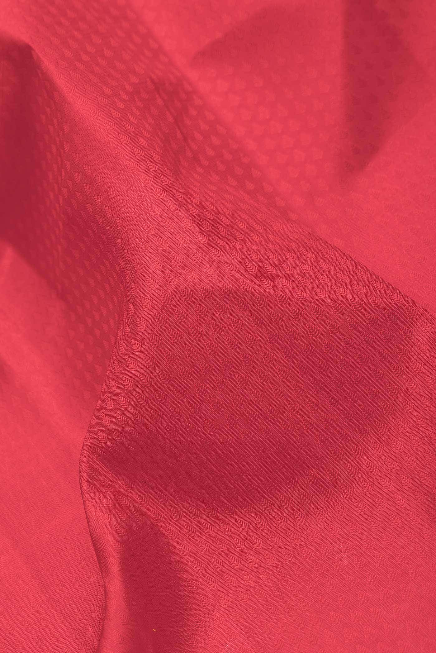 Pure Silk Pure Zari Red Dual Tone Kanjivaram Saree - Image 3
