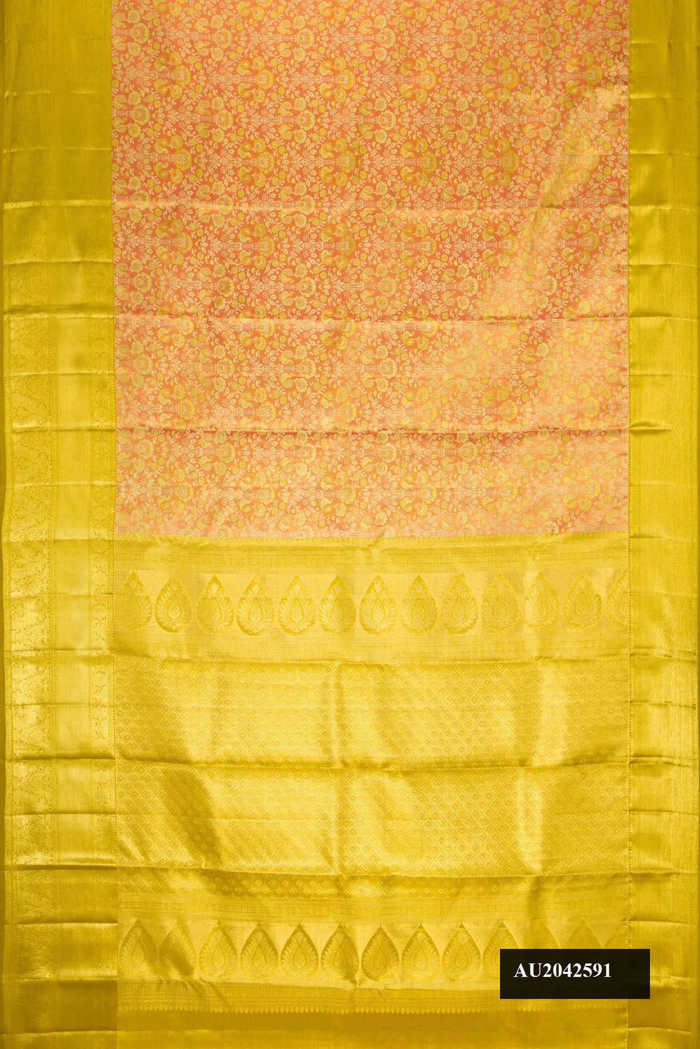 Red Dual Tone Kanchipuram Tissue Silk Saree