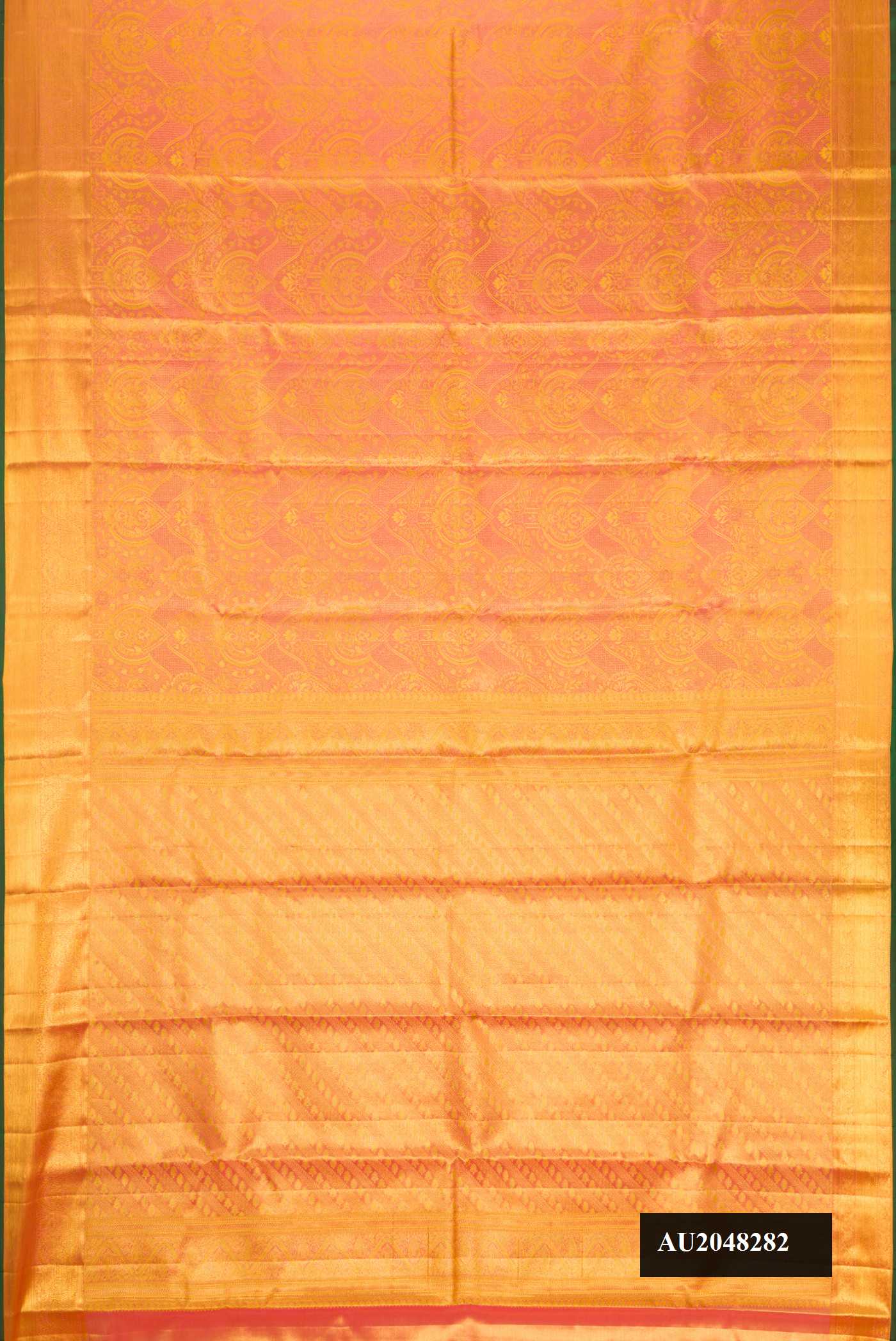 Red Dual Tone Kanchipuram Tissue Silk Saree