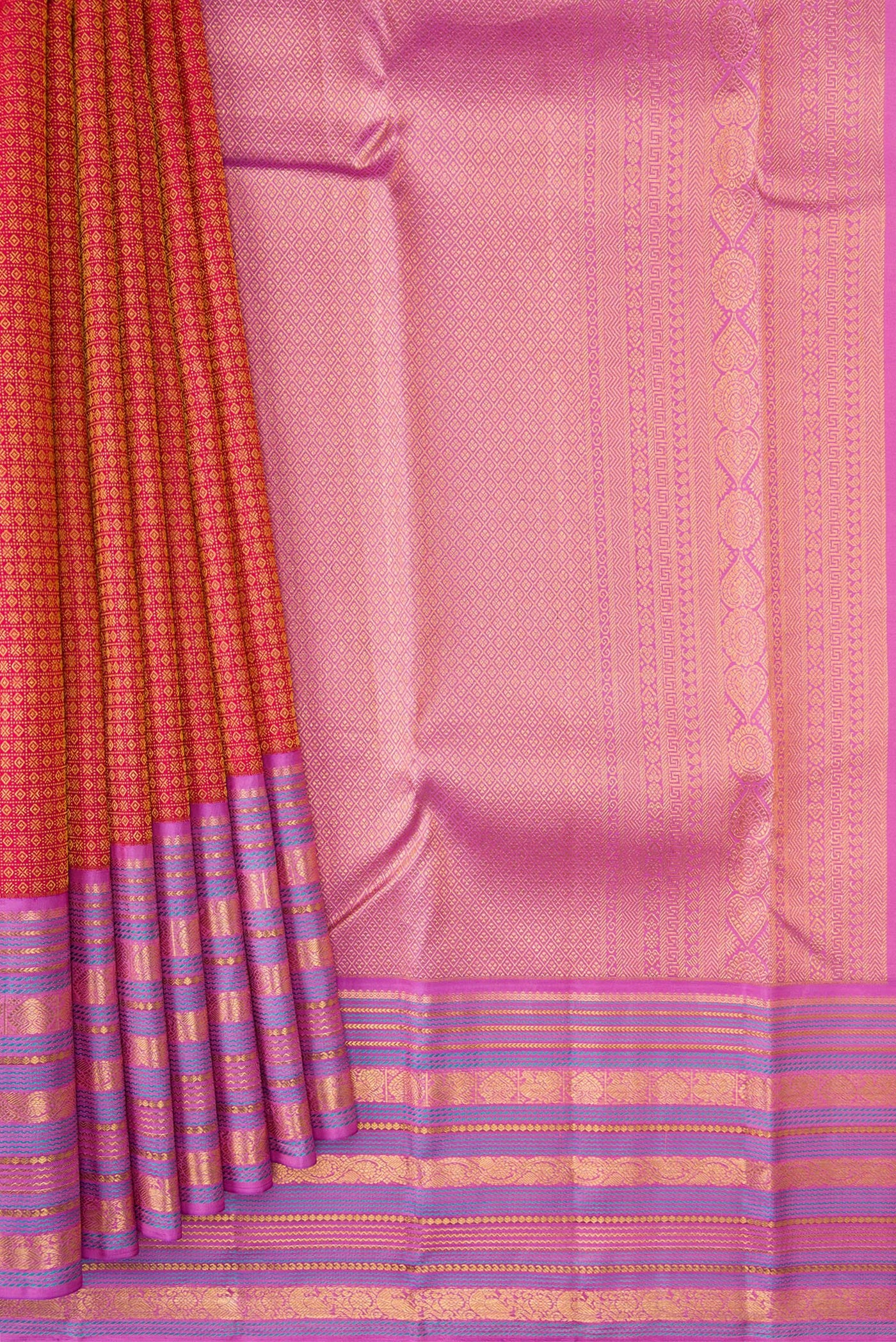 Red Kanjivaram Silk Saree - Image 4