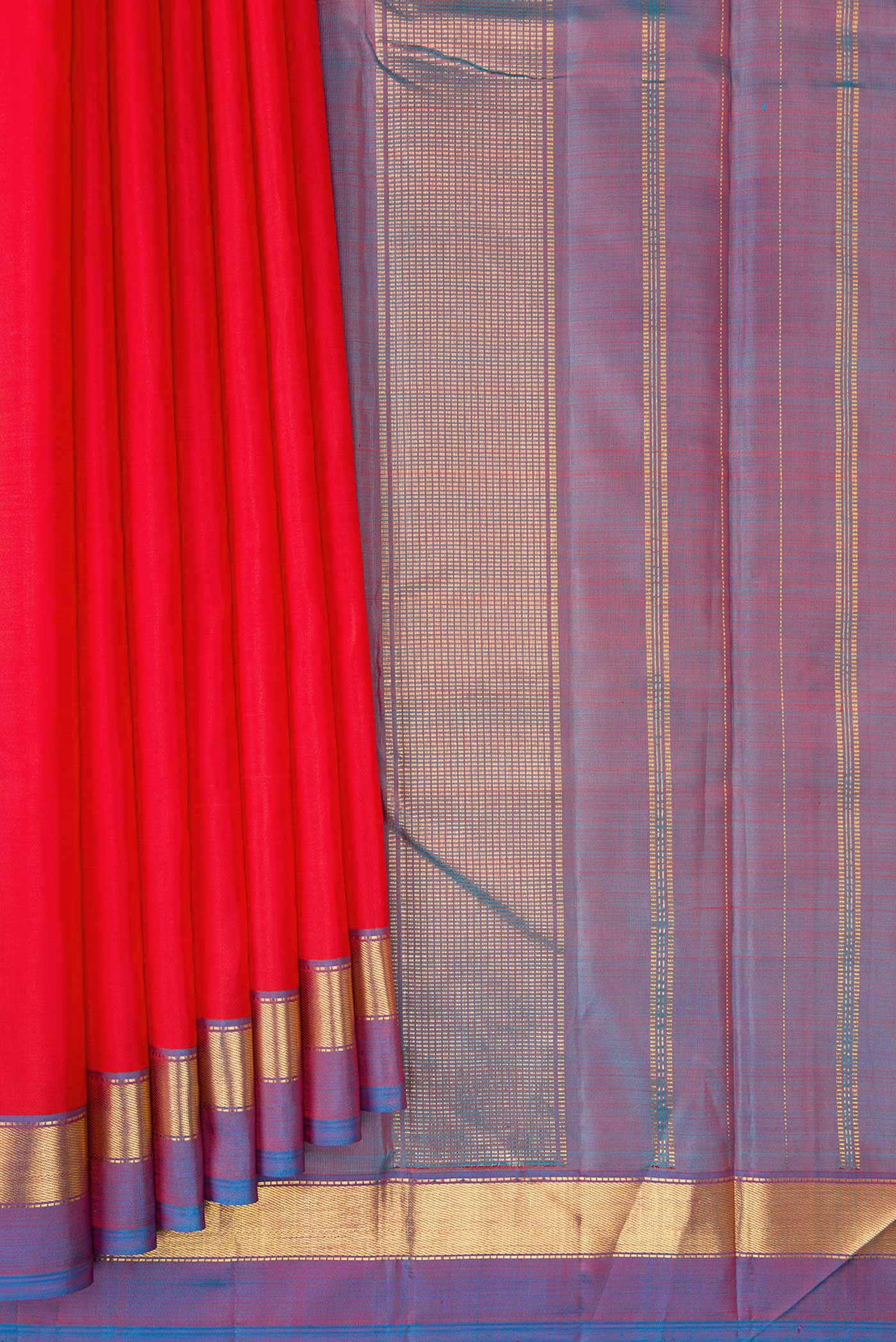 Red Kanjivaram Silk Saree - Image 4