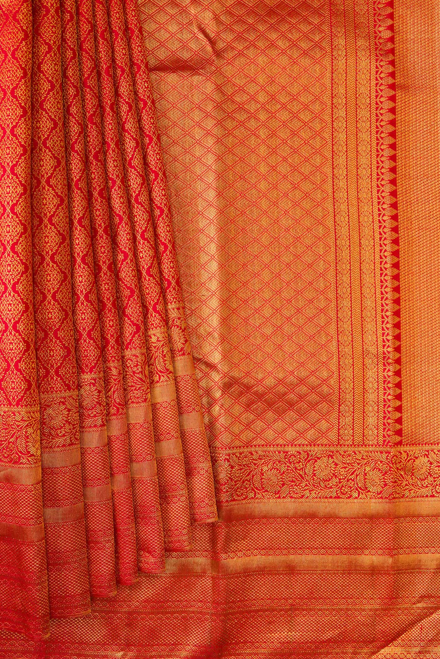 Red Kanjivaram Silk Saree - Image 4