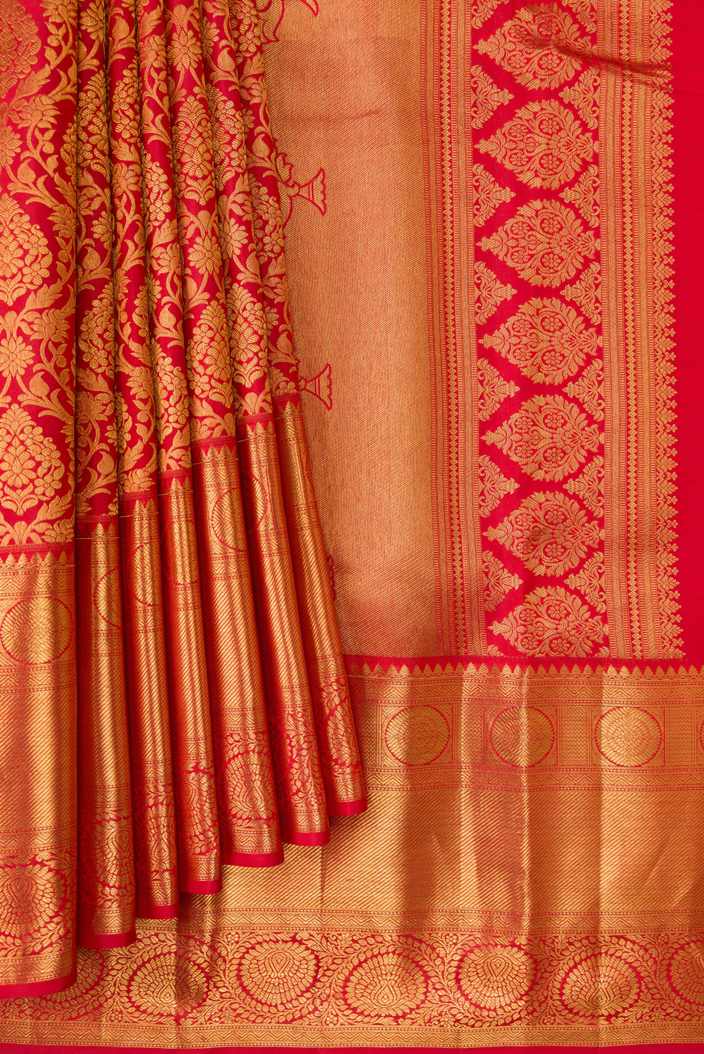 Red Kanjivaram Silk Saree - Image 4