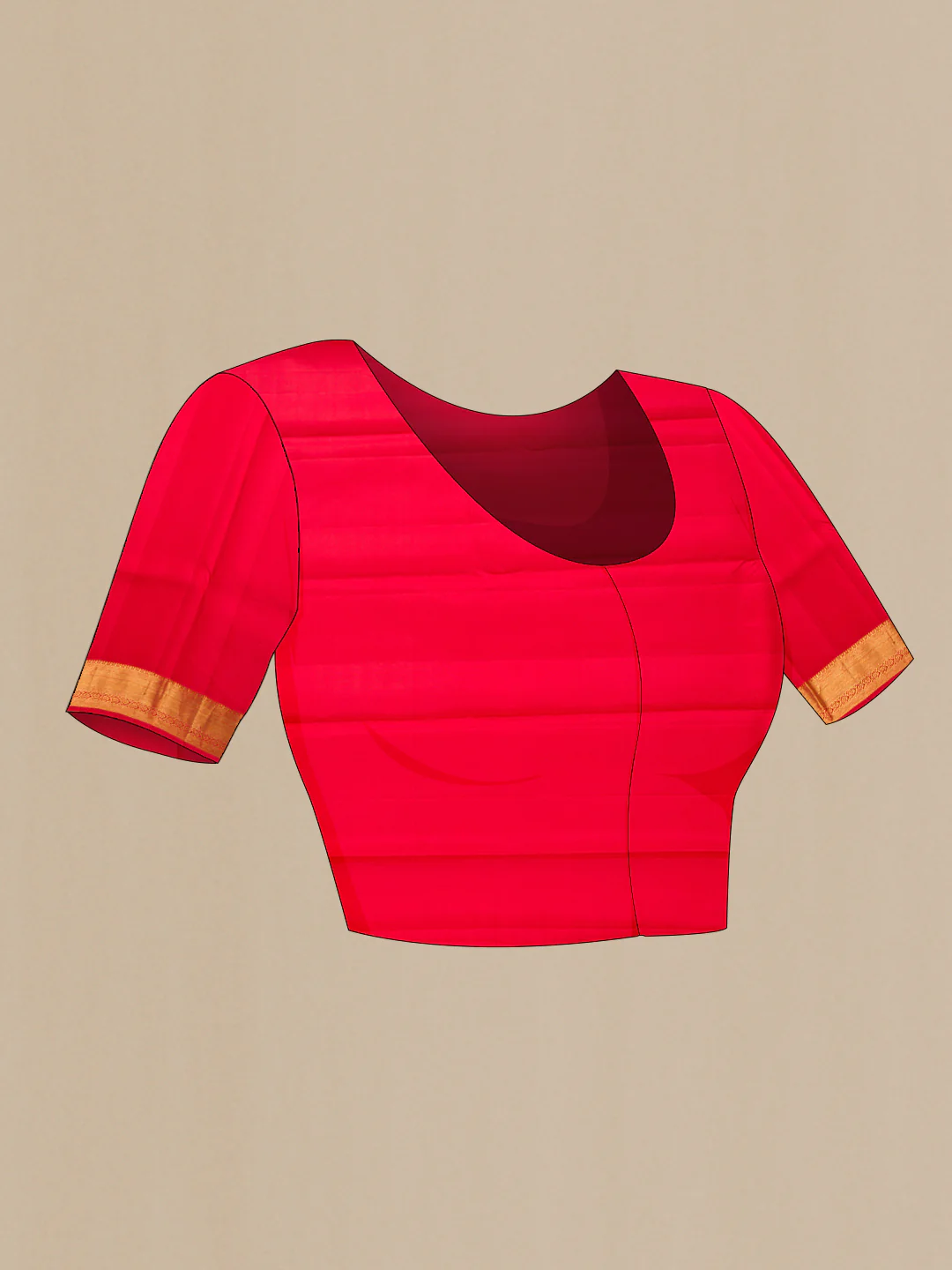Red Kanjivaram Silk Saree - Image 5