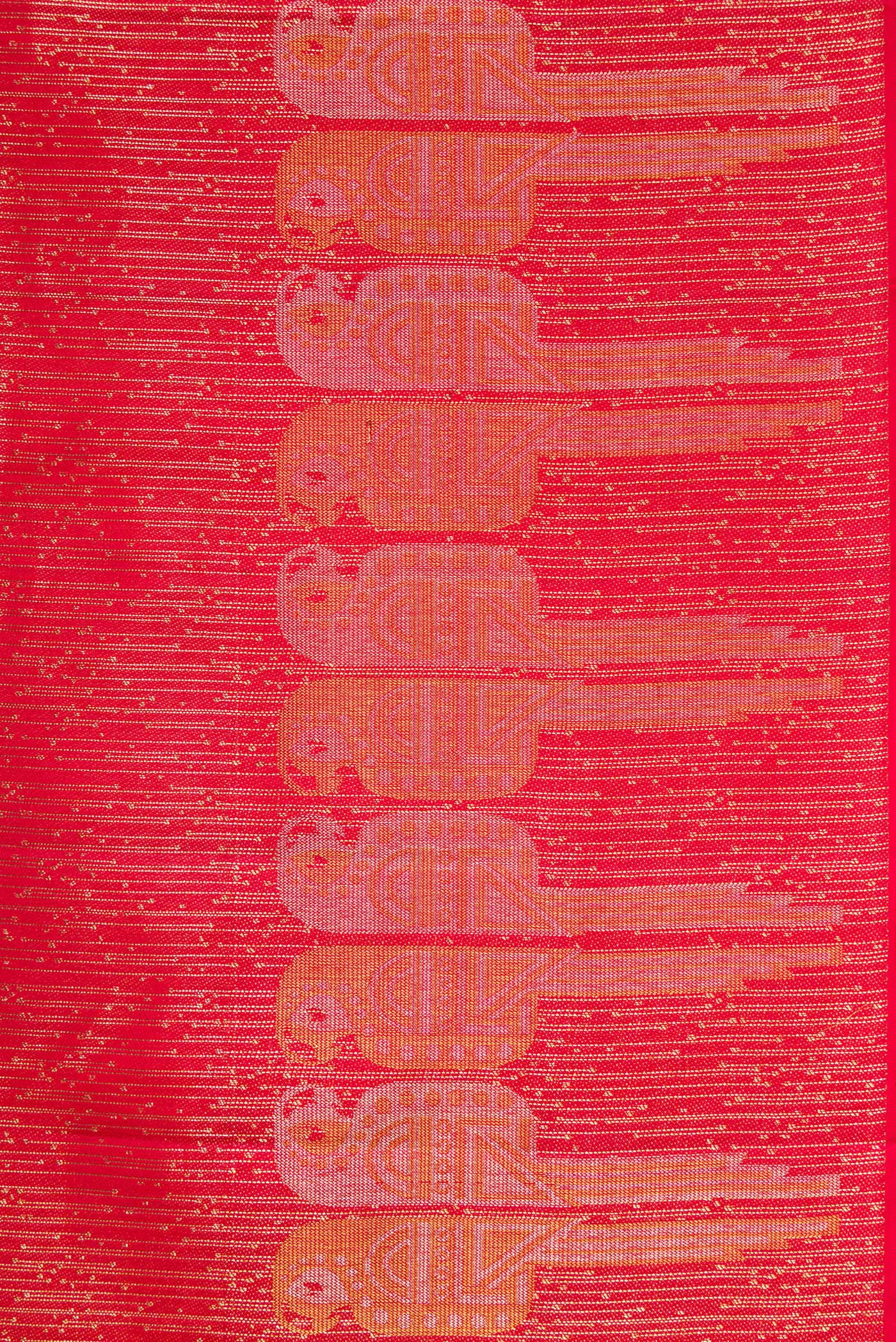 Red Kanjivaram Silk Saree - Image 3