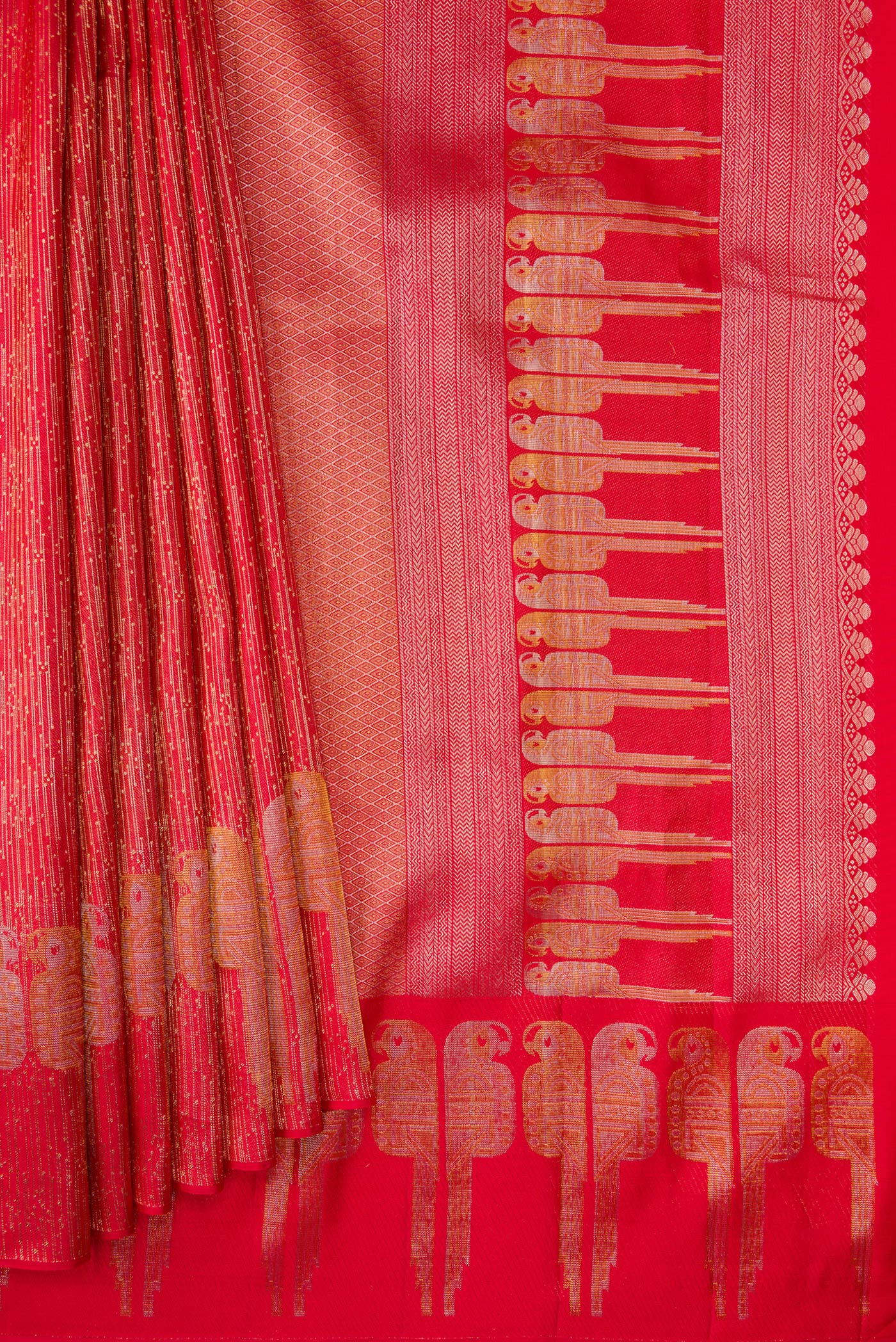 Red Kanjivaram Silk Saree - Image 4