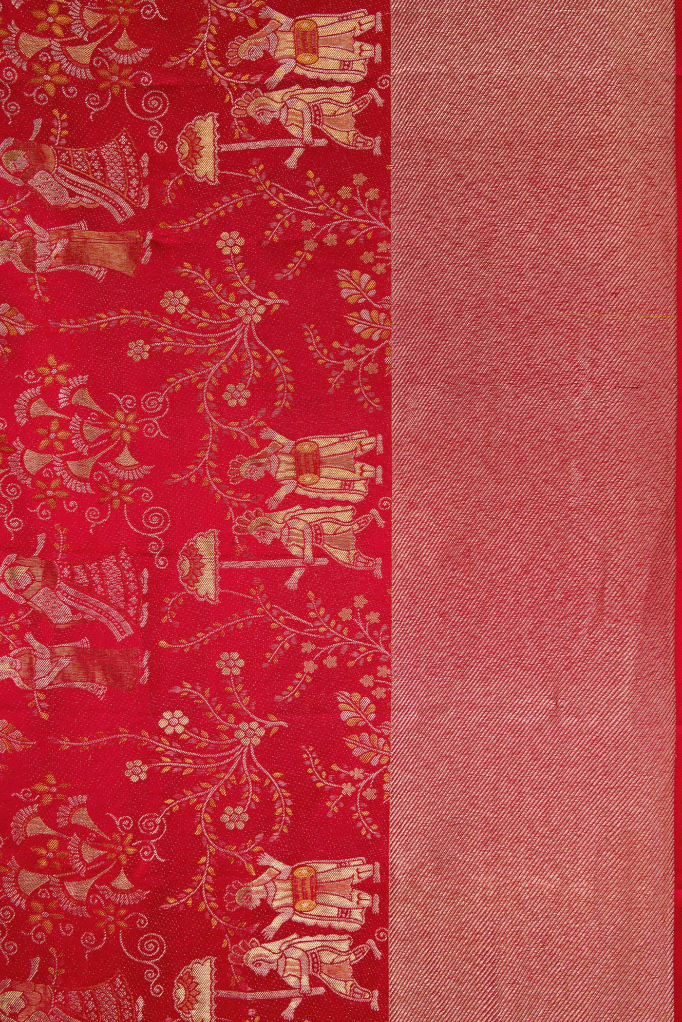 Maroon Kanjivaram Silk Saree - Image 3