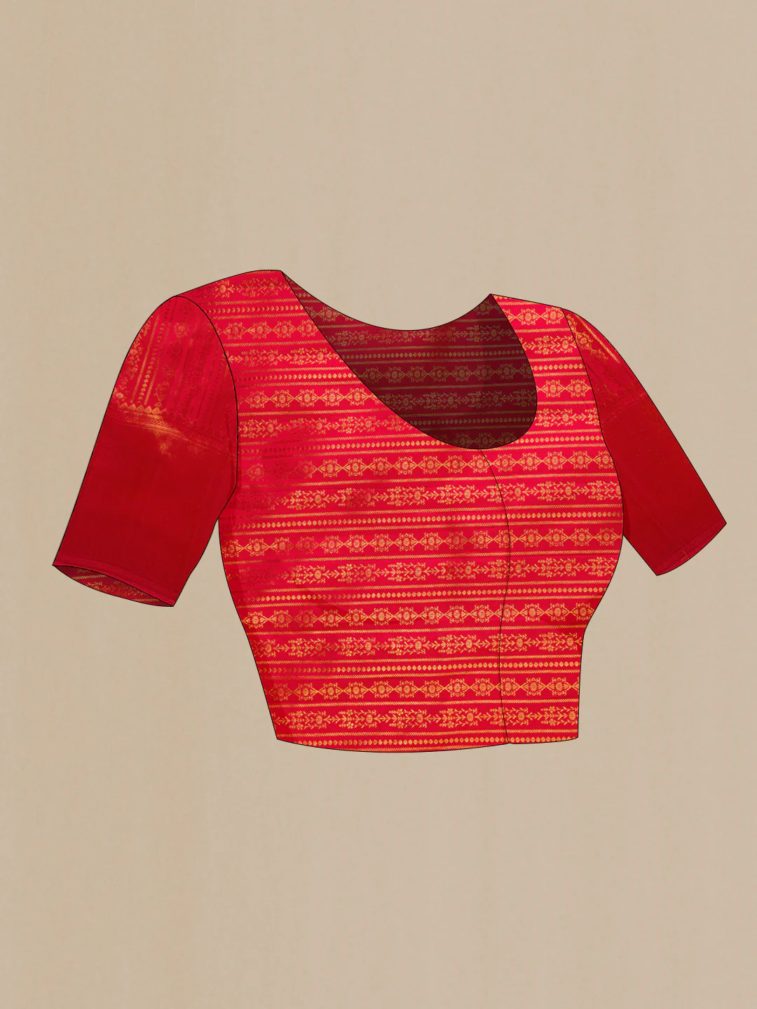 Red Kanjivaram Silk Saree - Image 5