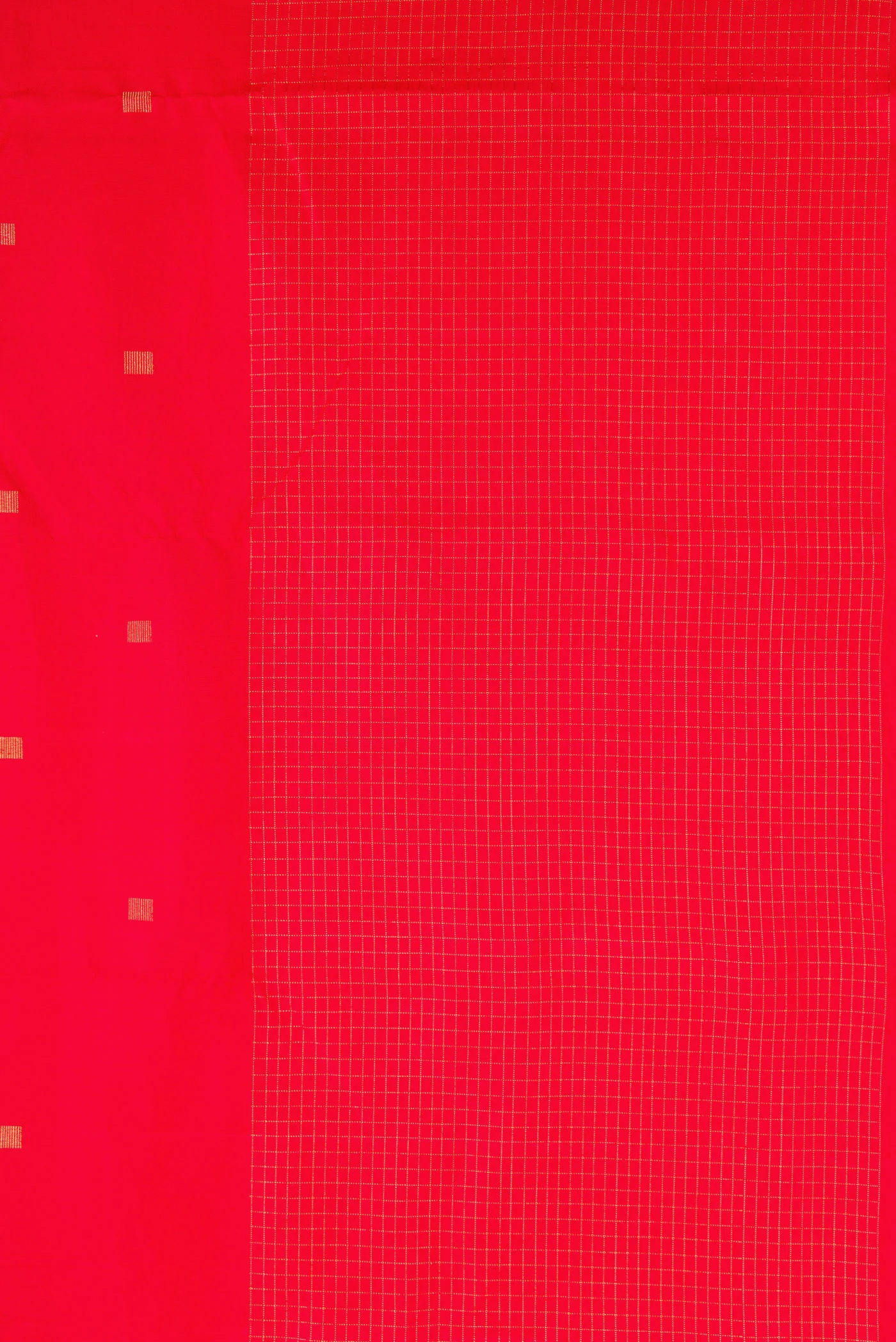 Pure Silk Pure Zari Red Kanjivaram Saree - Image 3