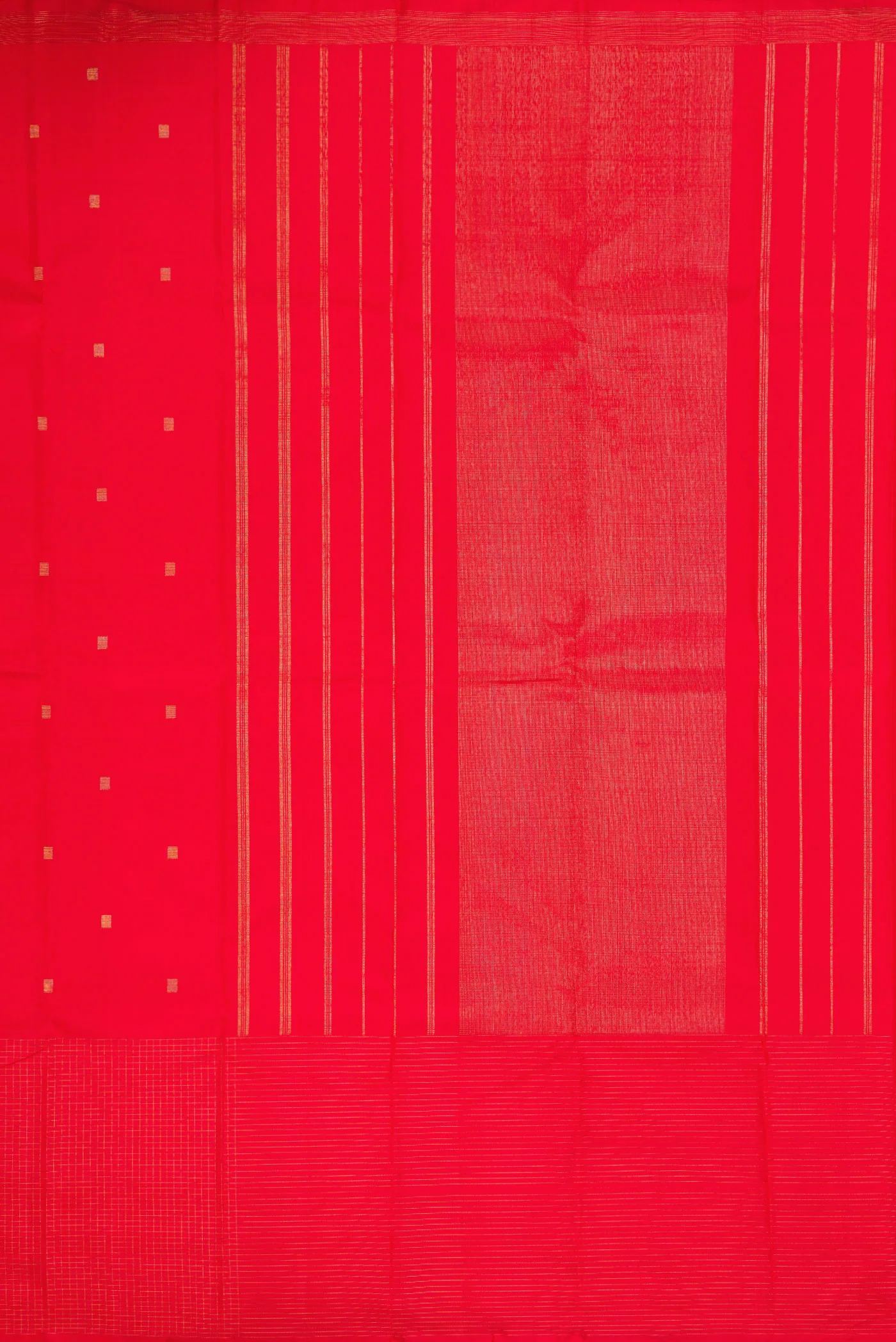 Pure Silk Pure Zari Red Kanjivaram Saree - Image 7