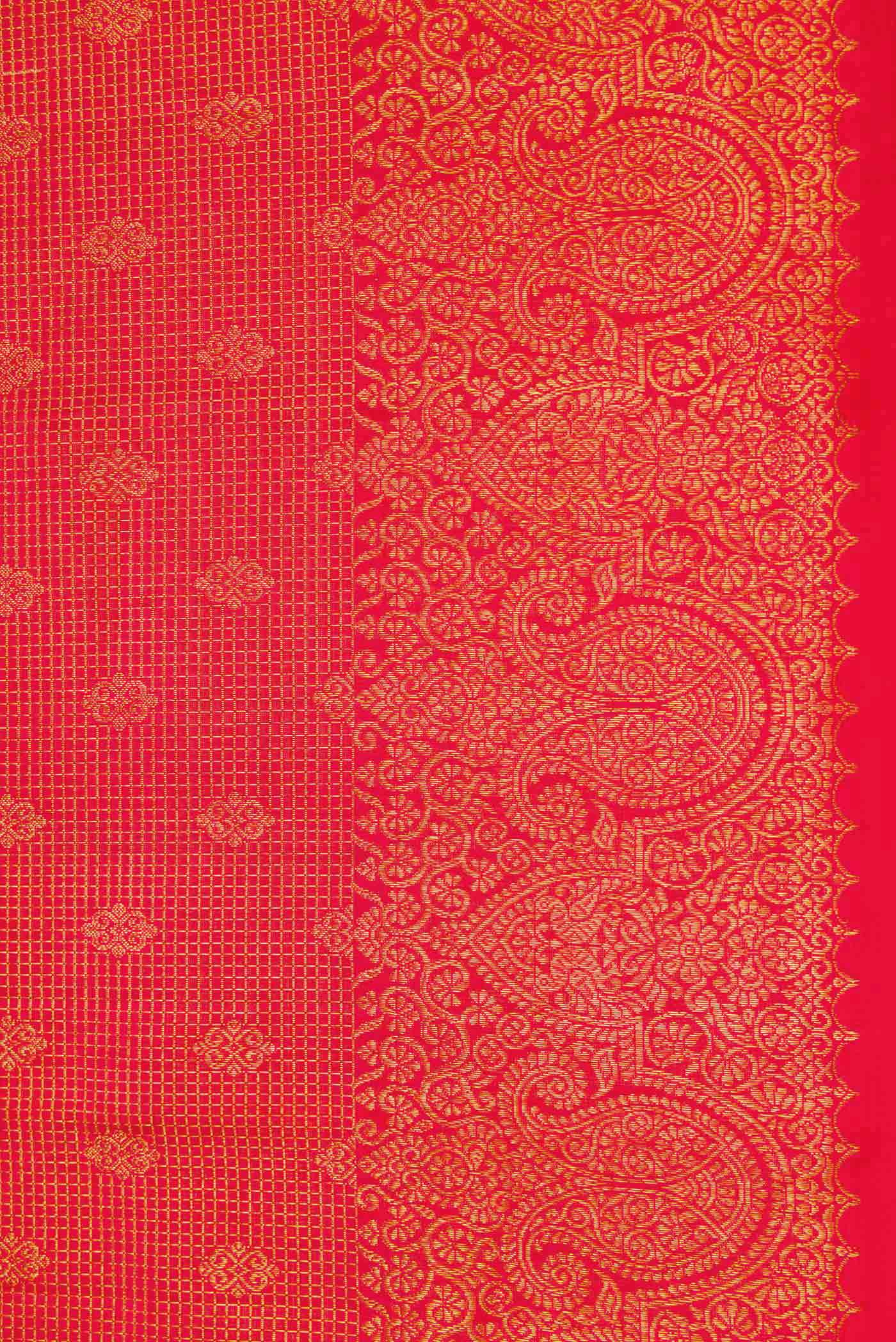 Red Kanjivaram Silk Saree - Image 3