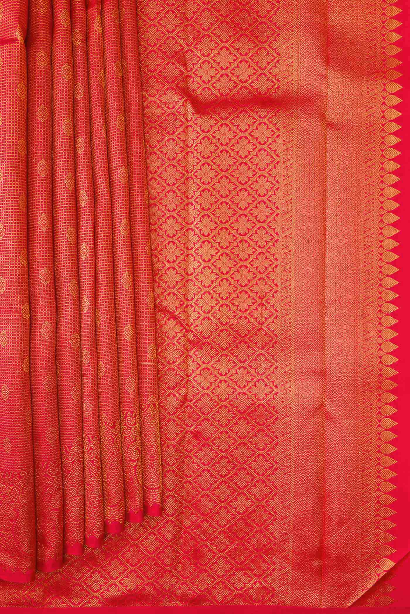 Red Kanjivaram Silk Saree - Image 4