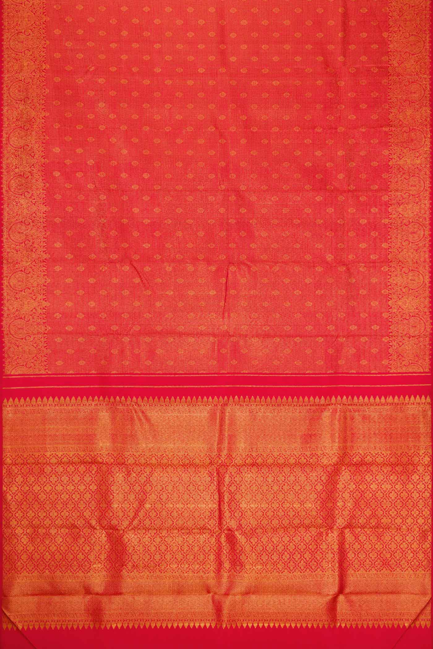 Red Kanjivaram Silk Saree - Image 6