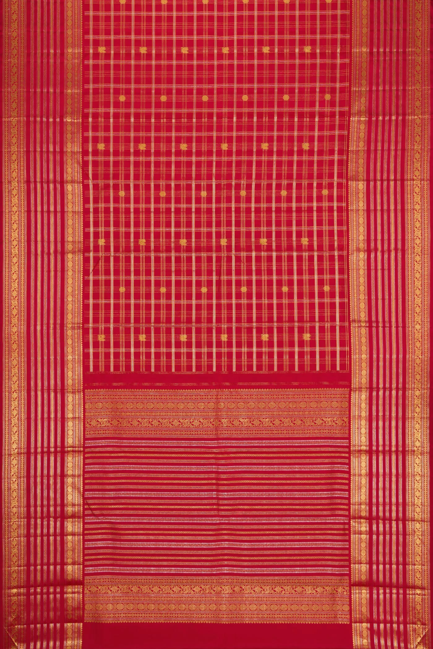 Red Kanjivaram Silk Saree - Image 6